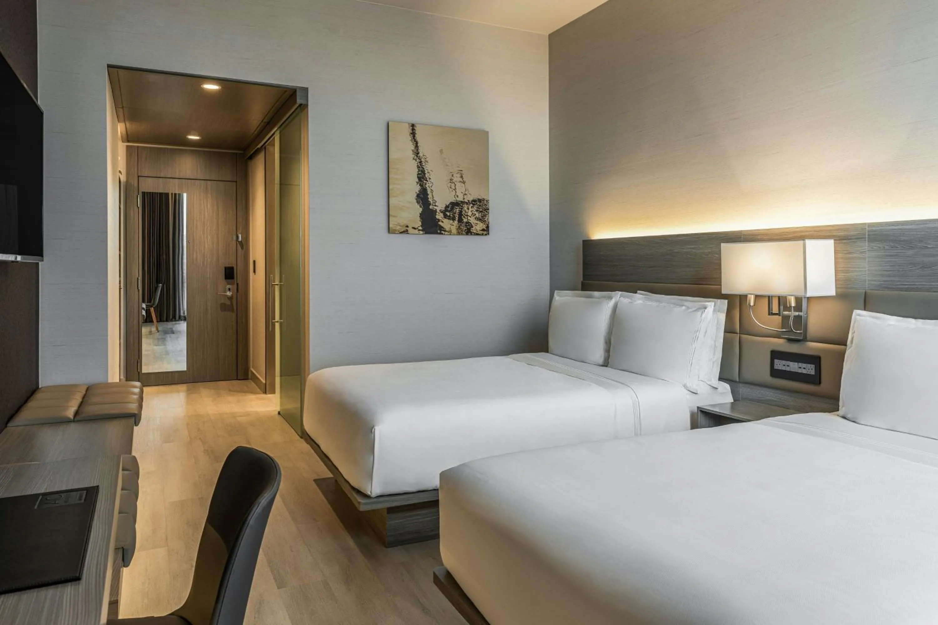 Photo of the whole room, Bed in AC Hotel San Jose Airport Belen