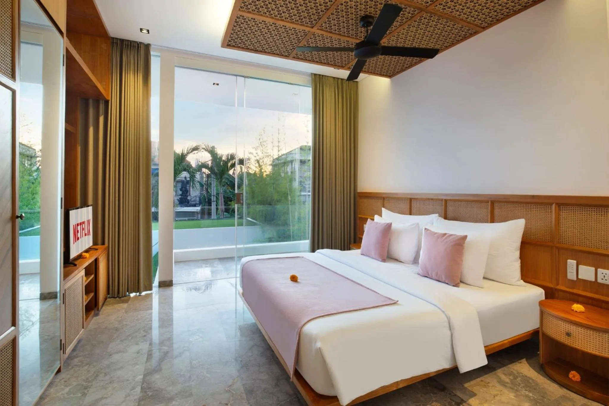 Bedroom, Bed in Eight Palms Villa Seminyak by Ini Vie Hospitality