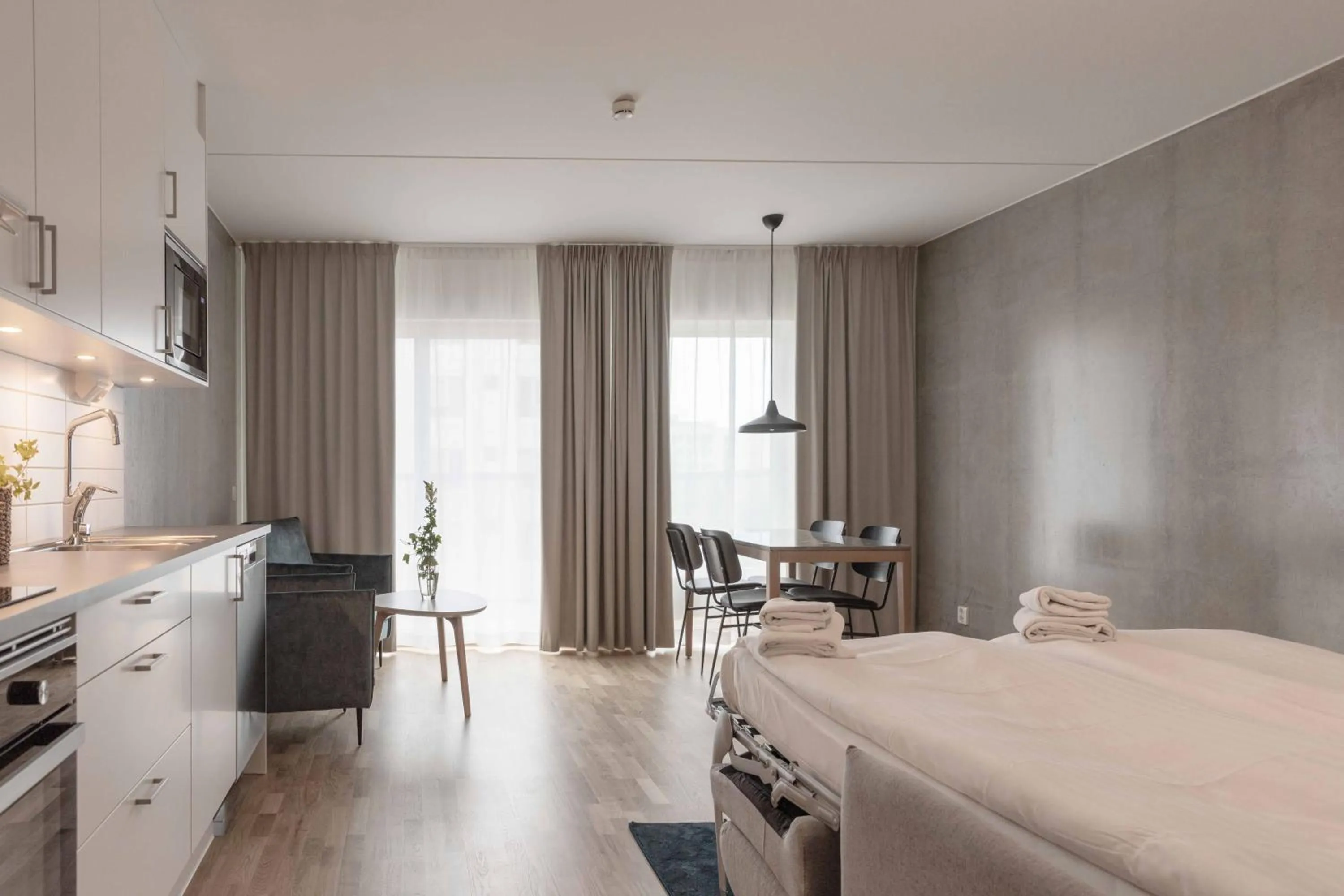 Living room, Bed in The More Hotel Västra Hamnen