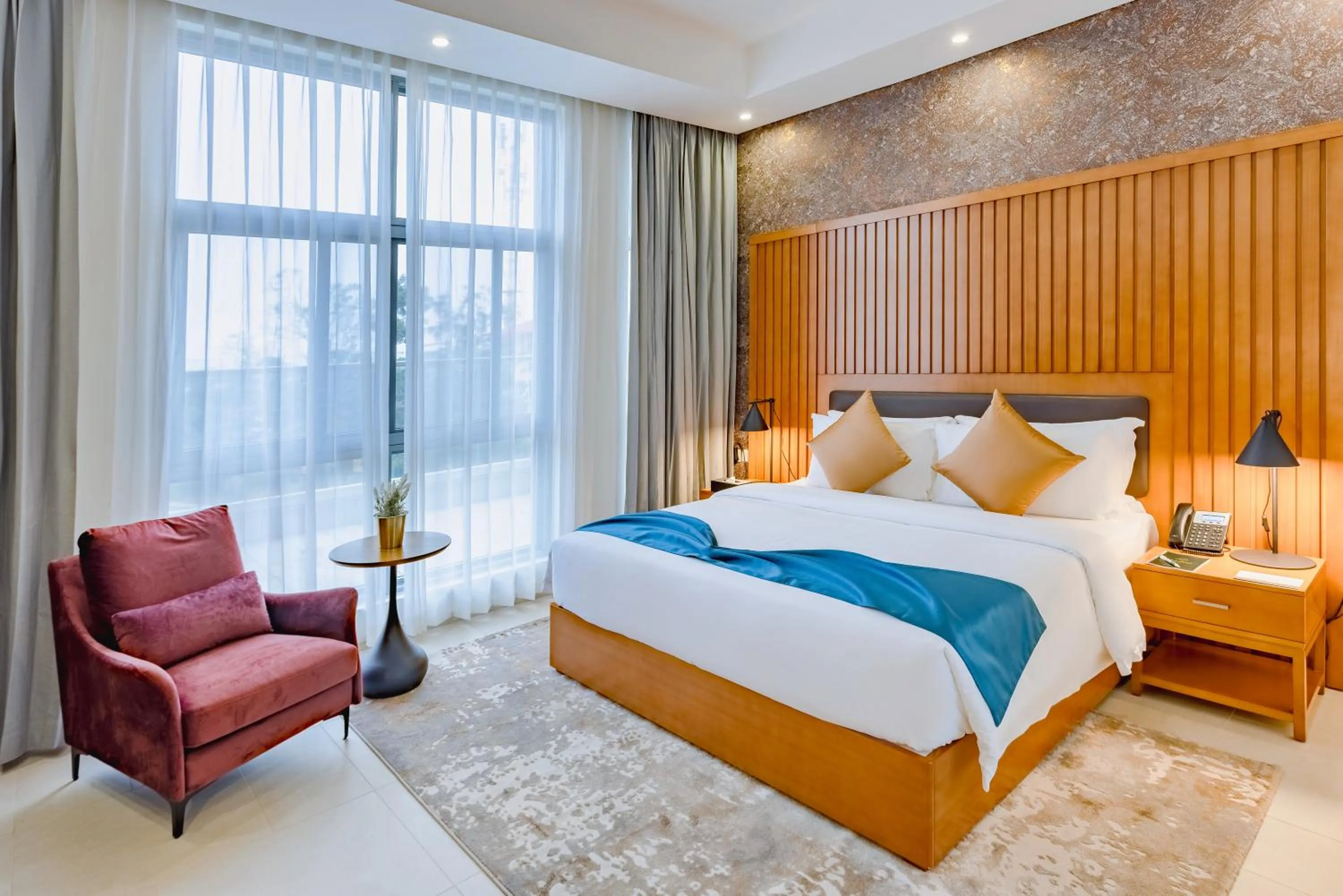 View (from property/room), Bed in Alisa Hotel Tema