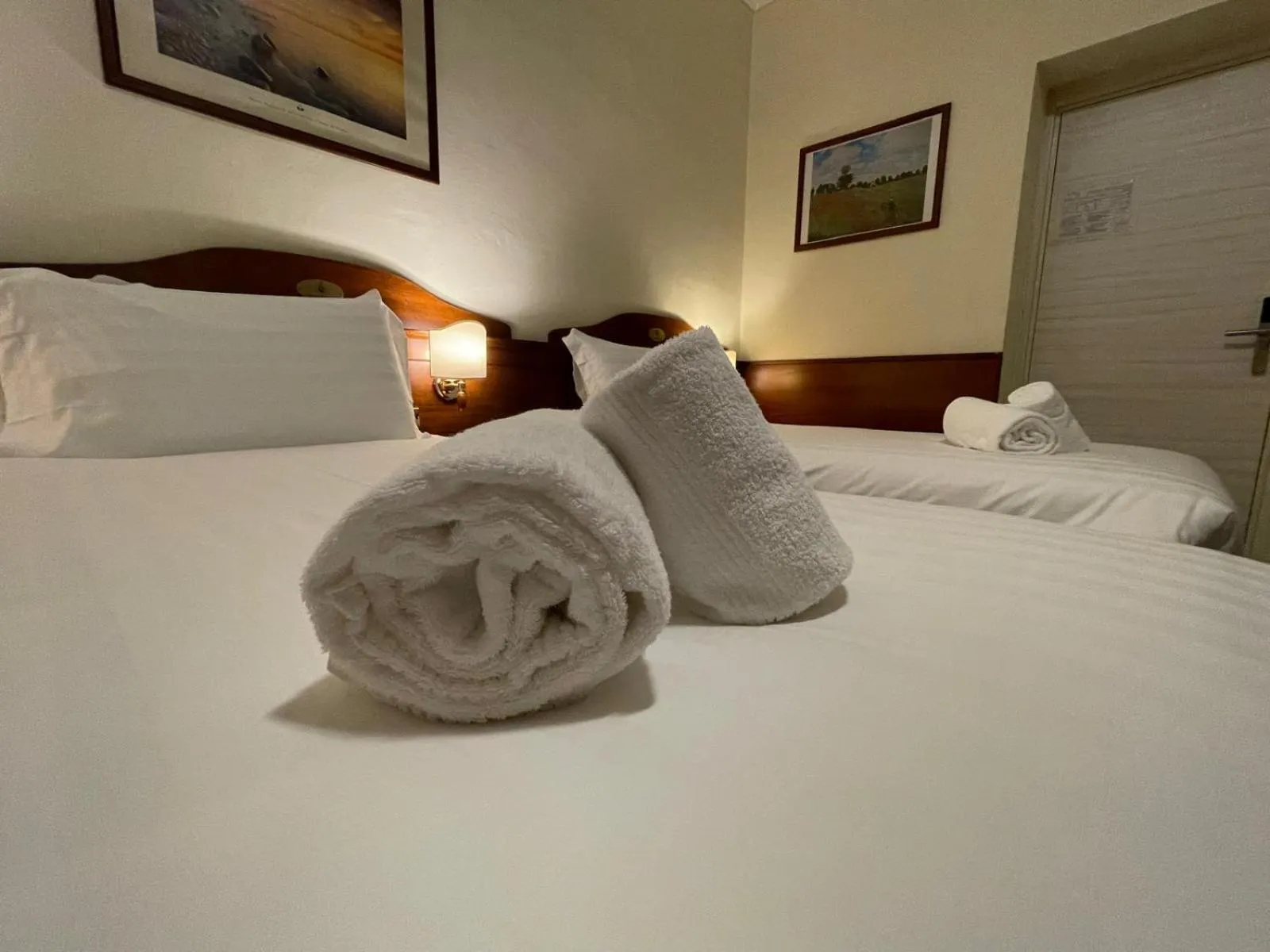 towels, Bed in Hotel Pavone