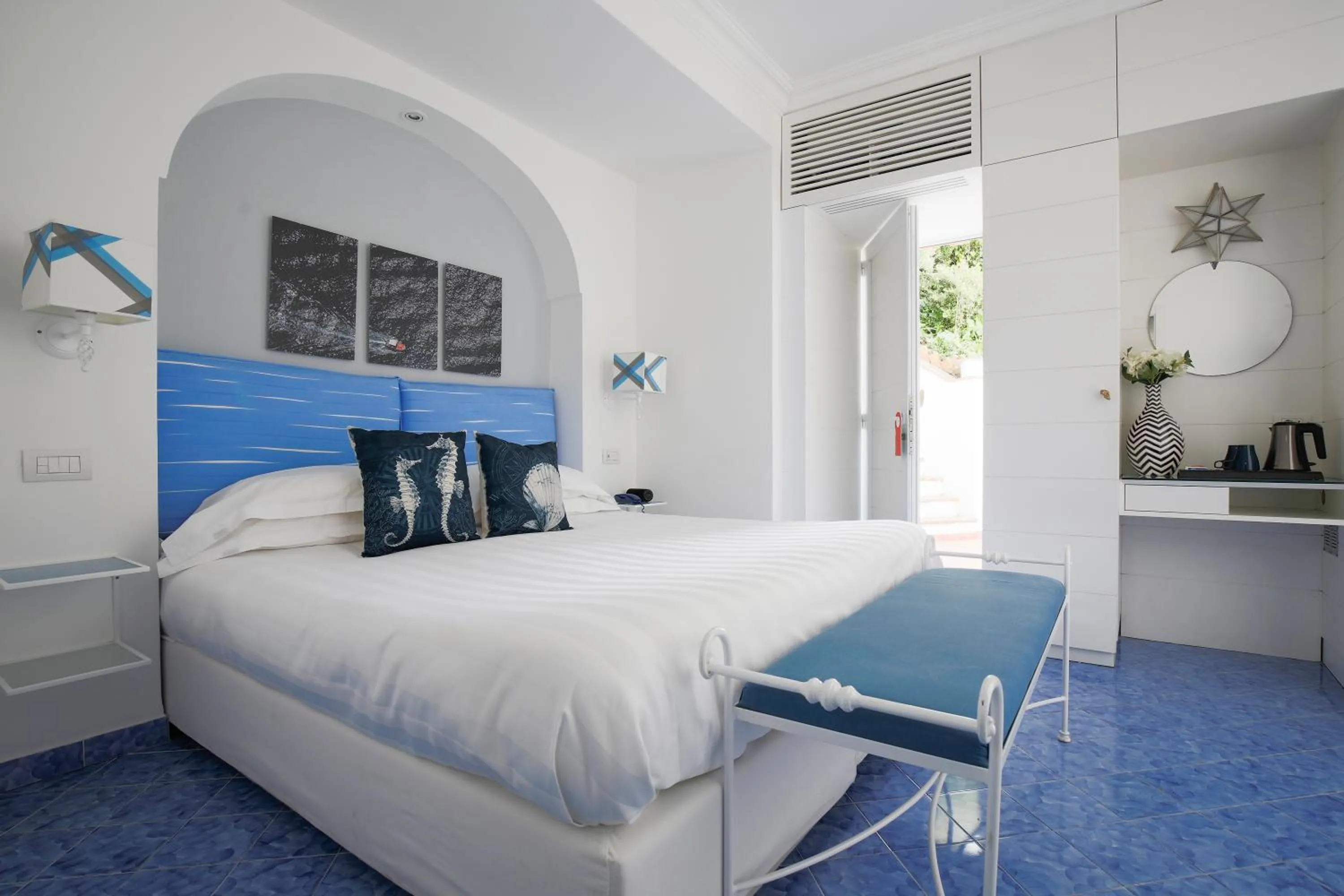 Bed in Relais Maresca Luxury Small Hotel & Terrace Restaurant