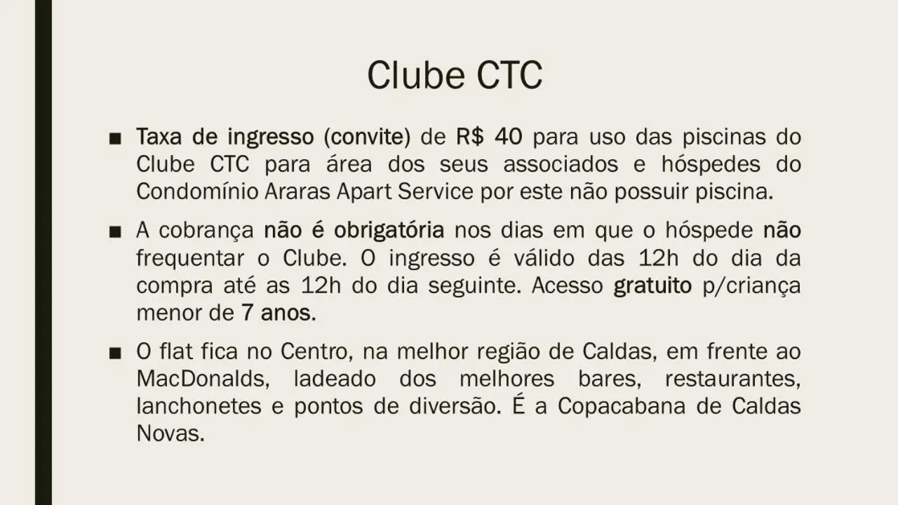 Swimming pool in Araras Apart Service I