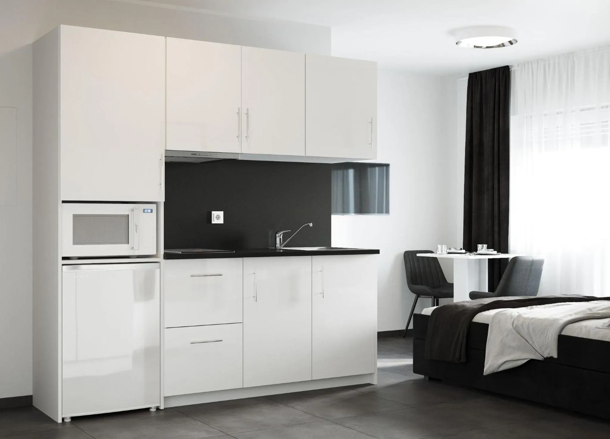 Kitchen or kitchenette in The Residences - Apartments Frankfurt