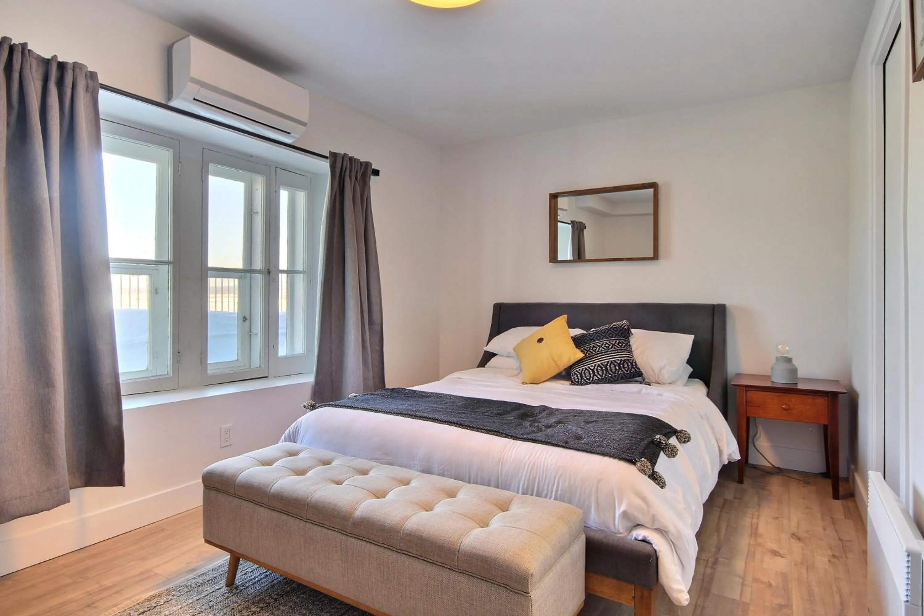 Bedroom, Bed in North House - Unique and Sunny Top Floor Old Quebec Gem