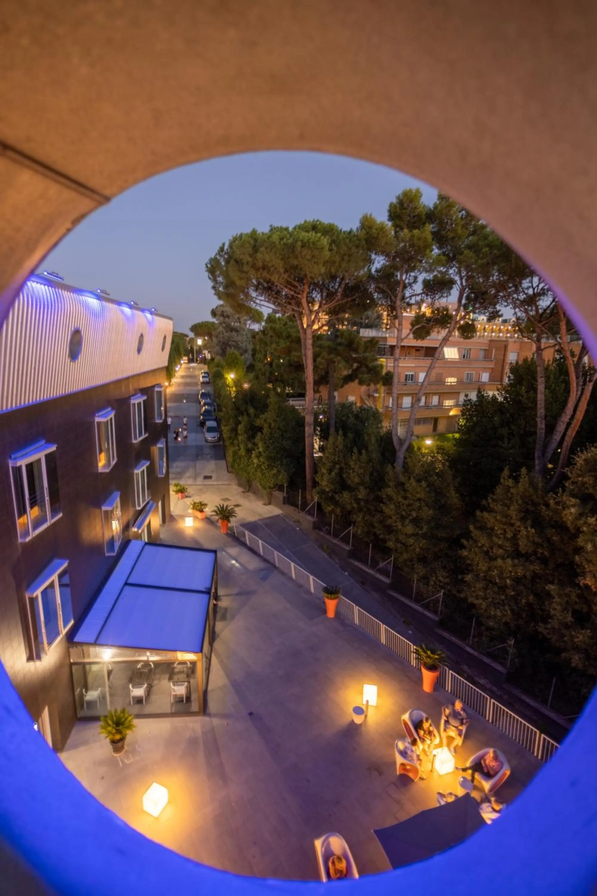 Patio in Black Hotel