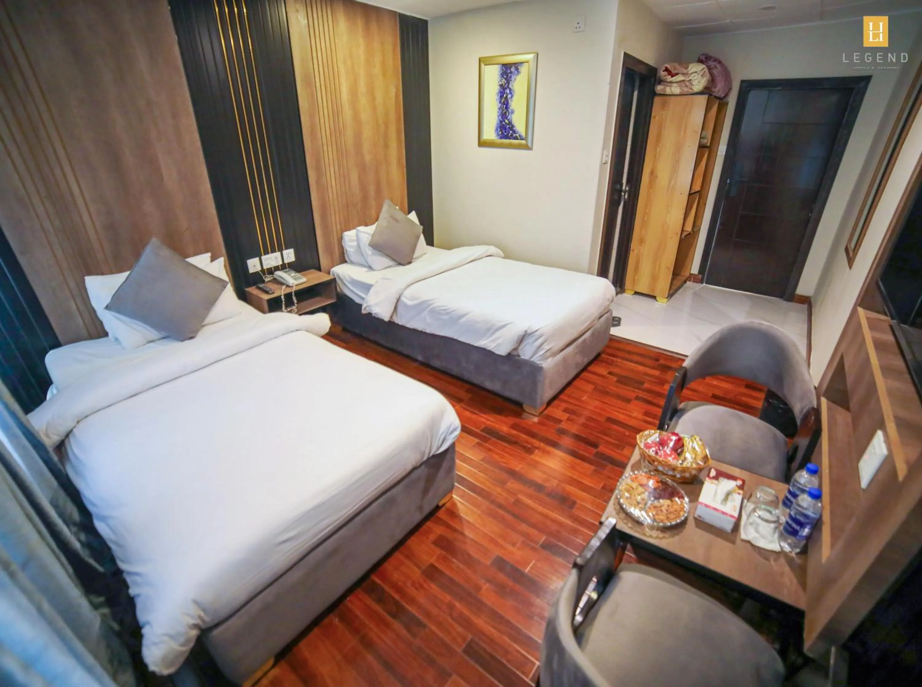 Bed in Legend Hotel Skardu