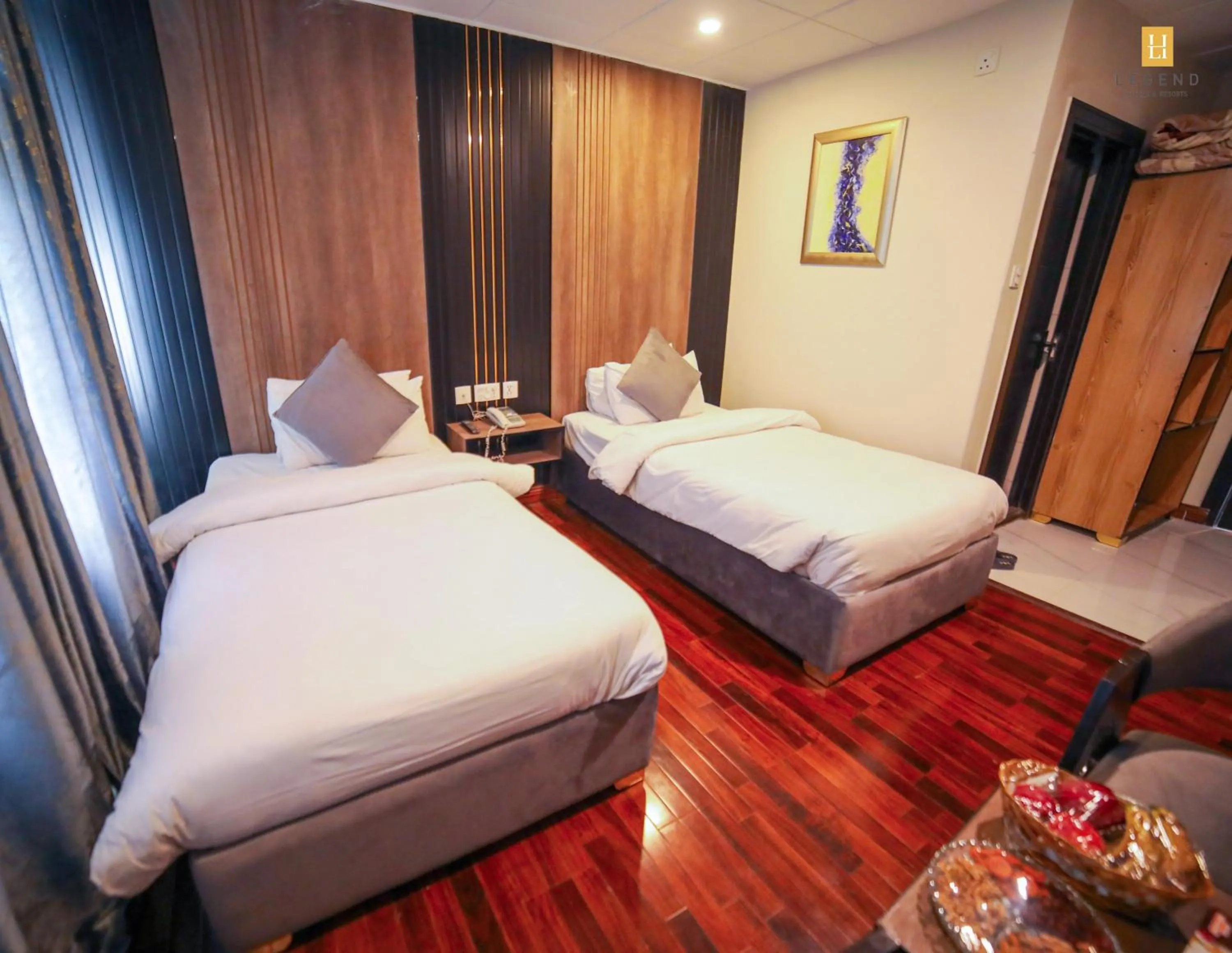 Bed in Legend Hotel Skardu