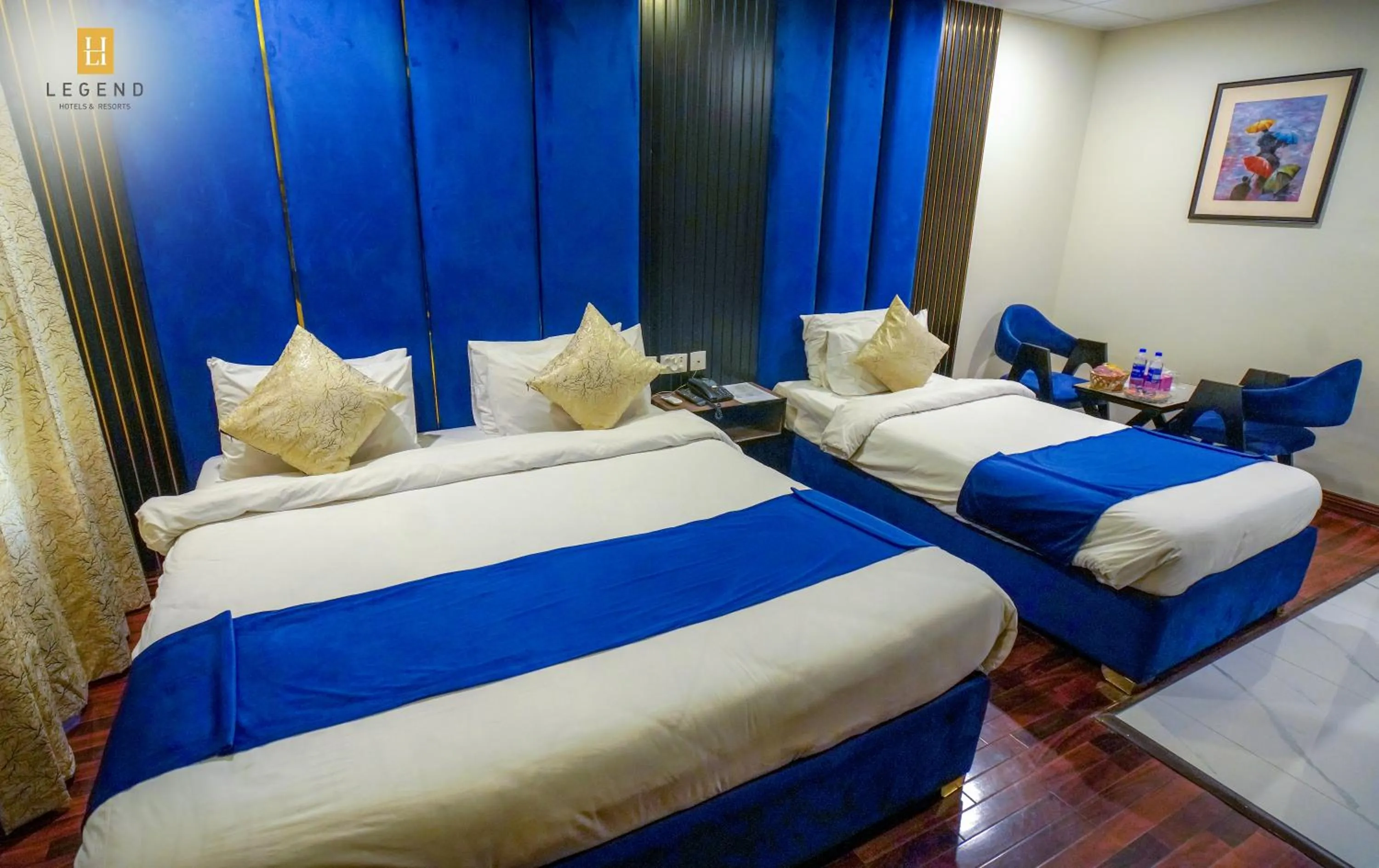 Bed in Legend Hotel Skardu