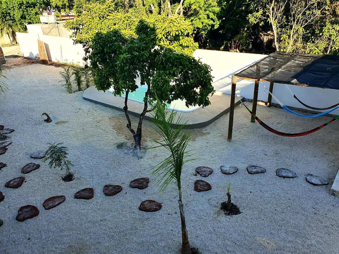 Garden view in Villas Chital Bacalar