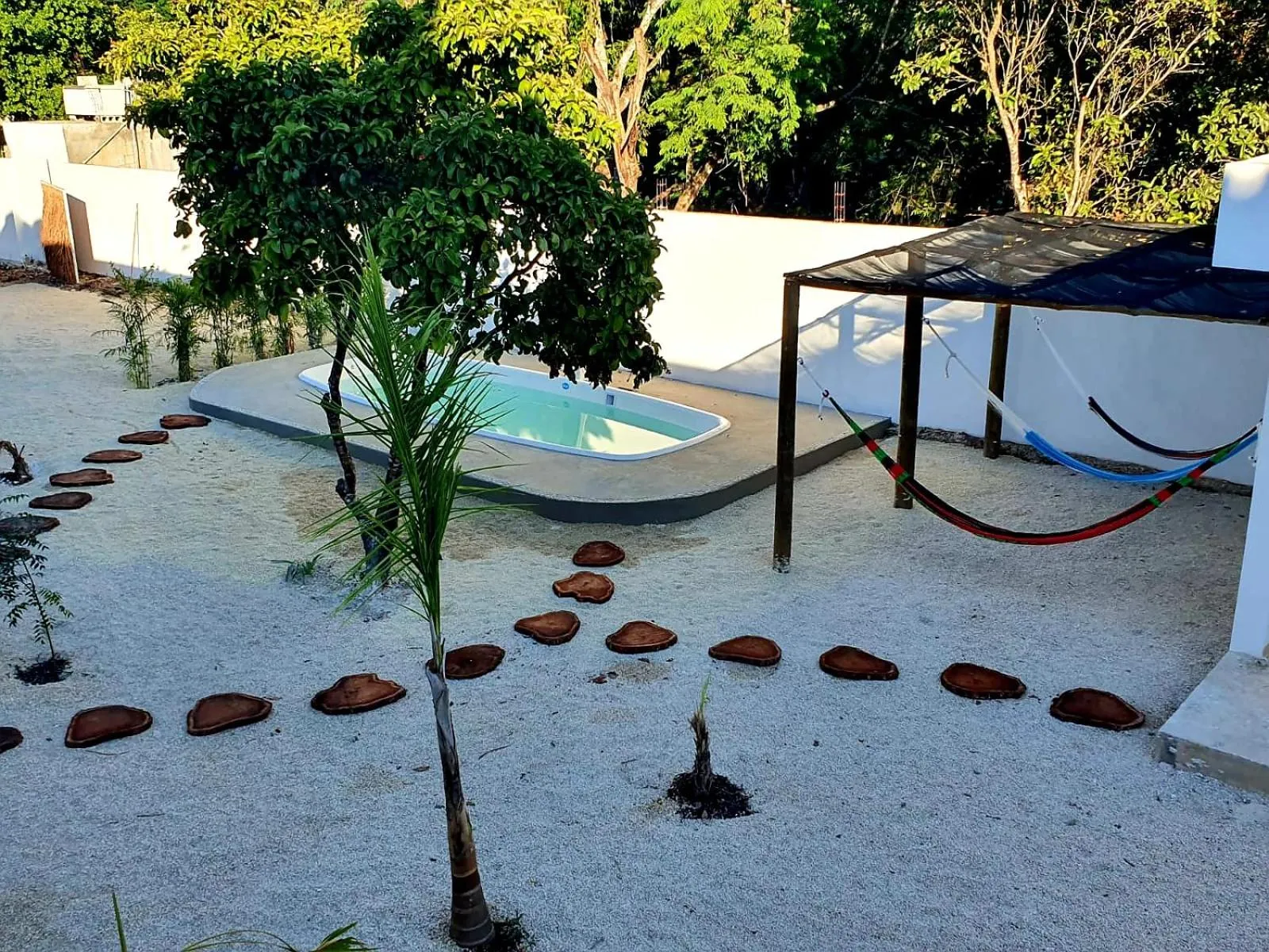 Garden view in Villas Chital Bacalar
