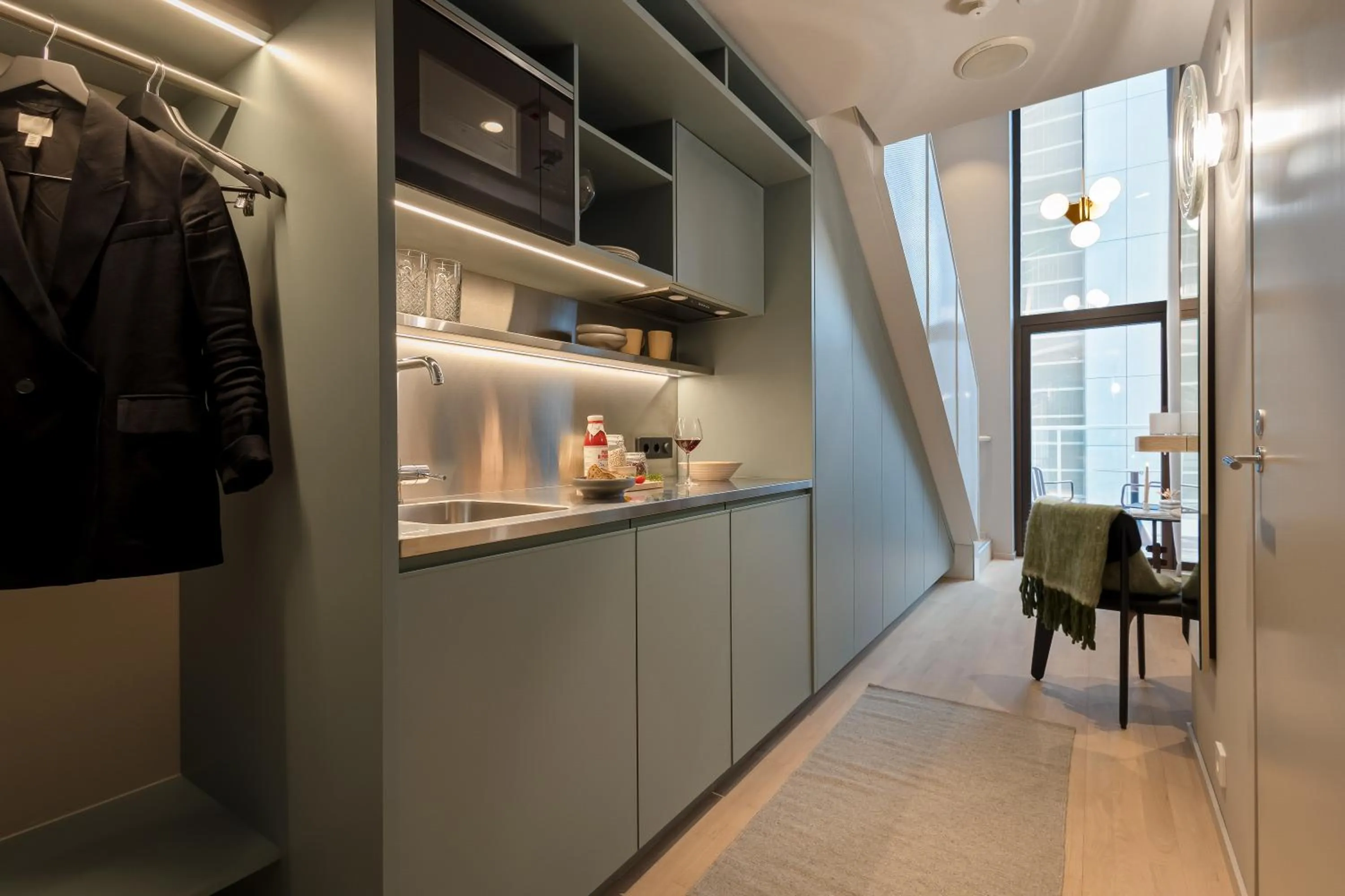 kitchen in Unity Helsinki - A Studio Hotel