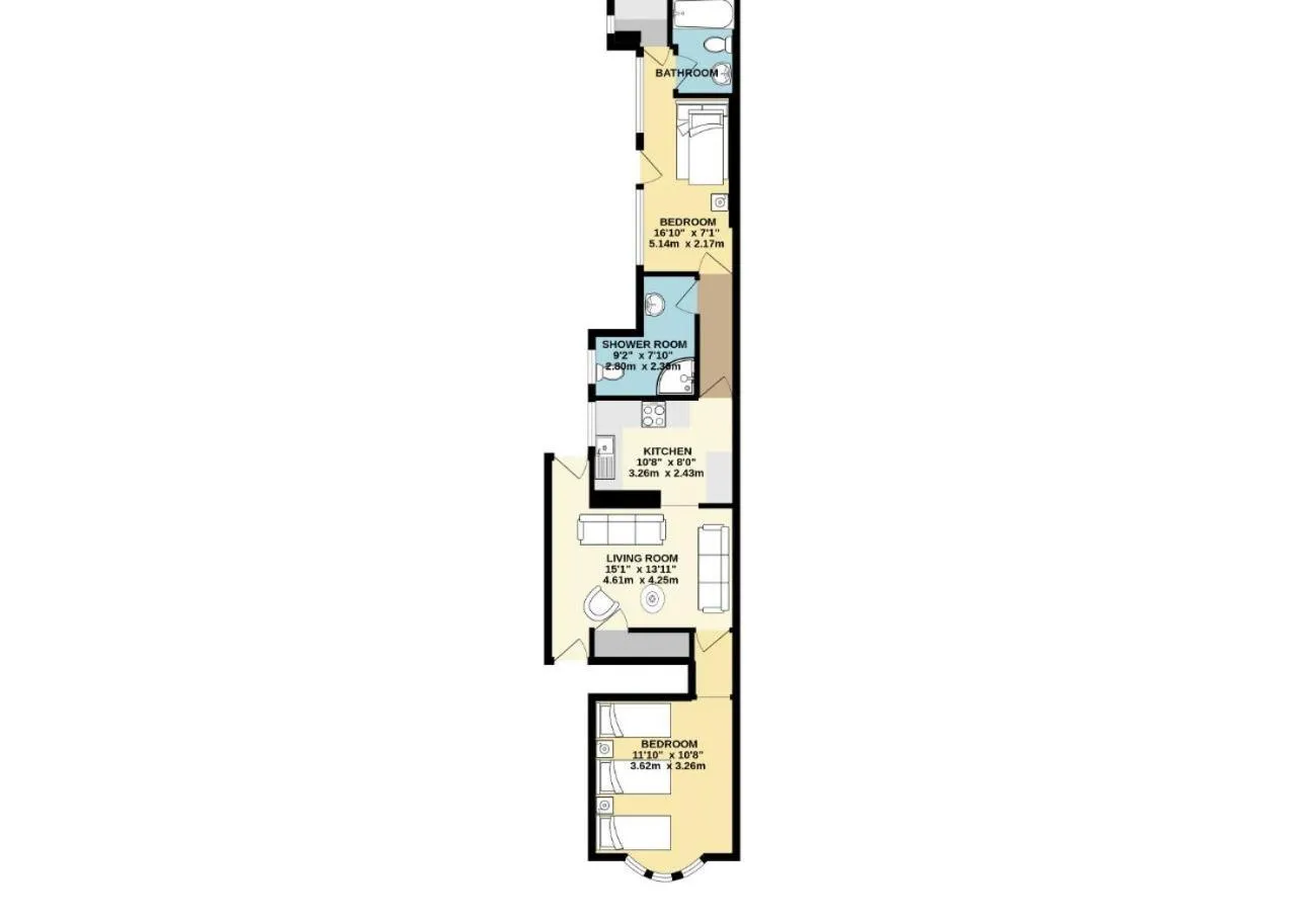 Floor plan in St Peters Pad By My Getaways Free Parking