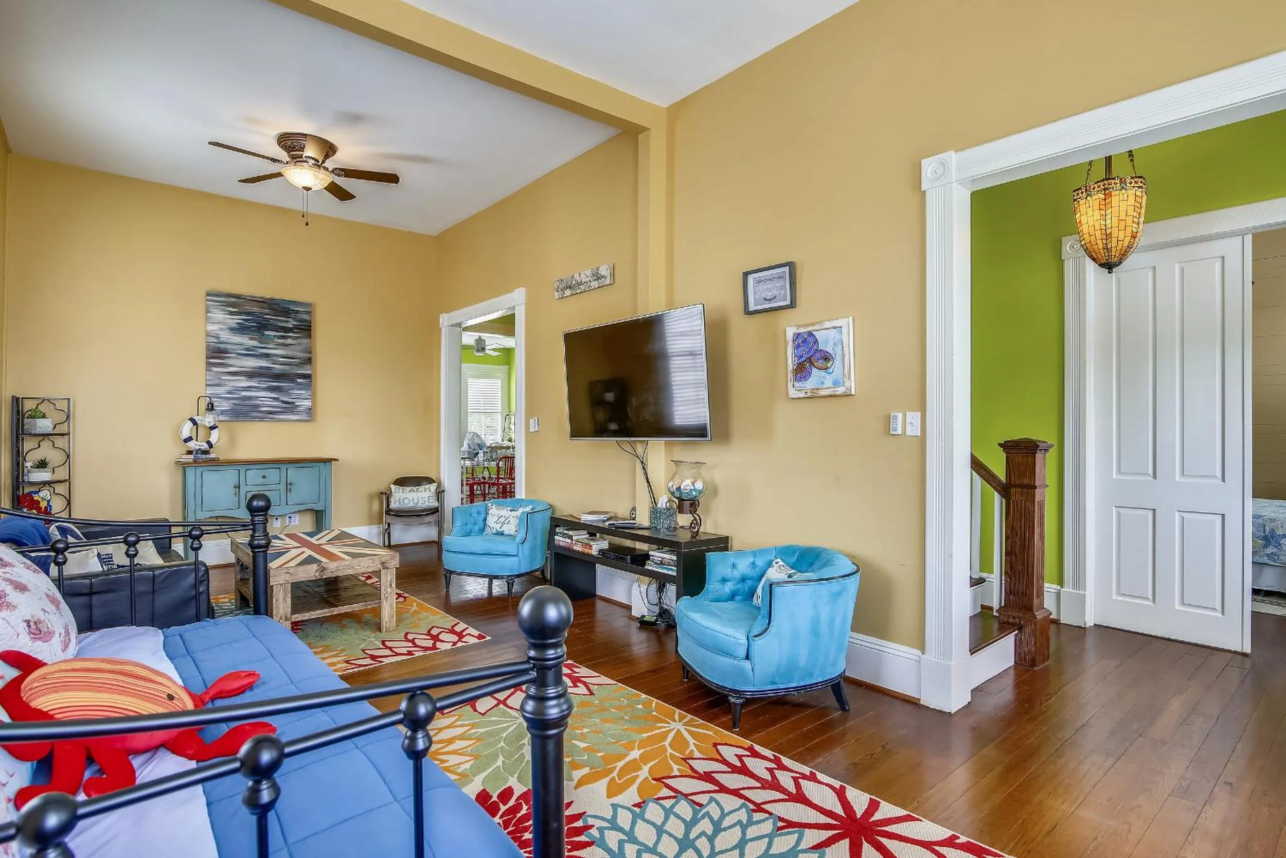 Living room in AbFab Seaside Cottage