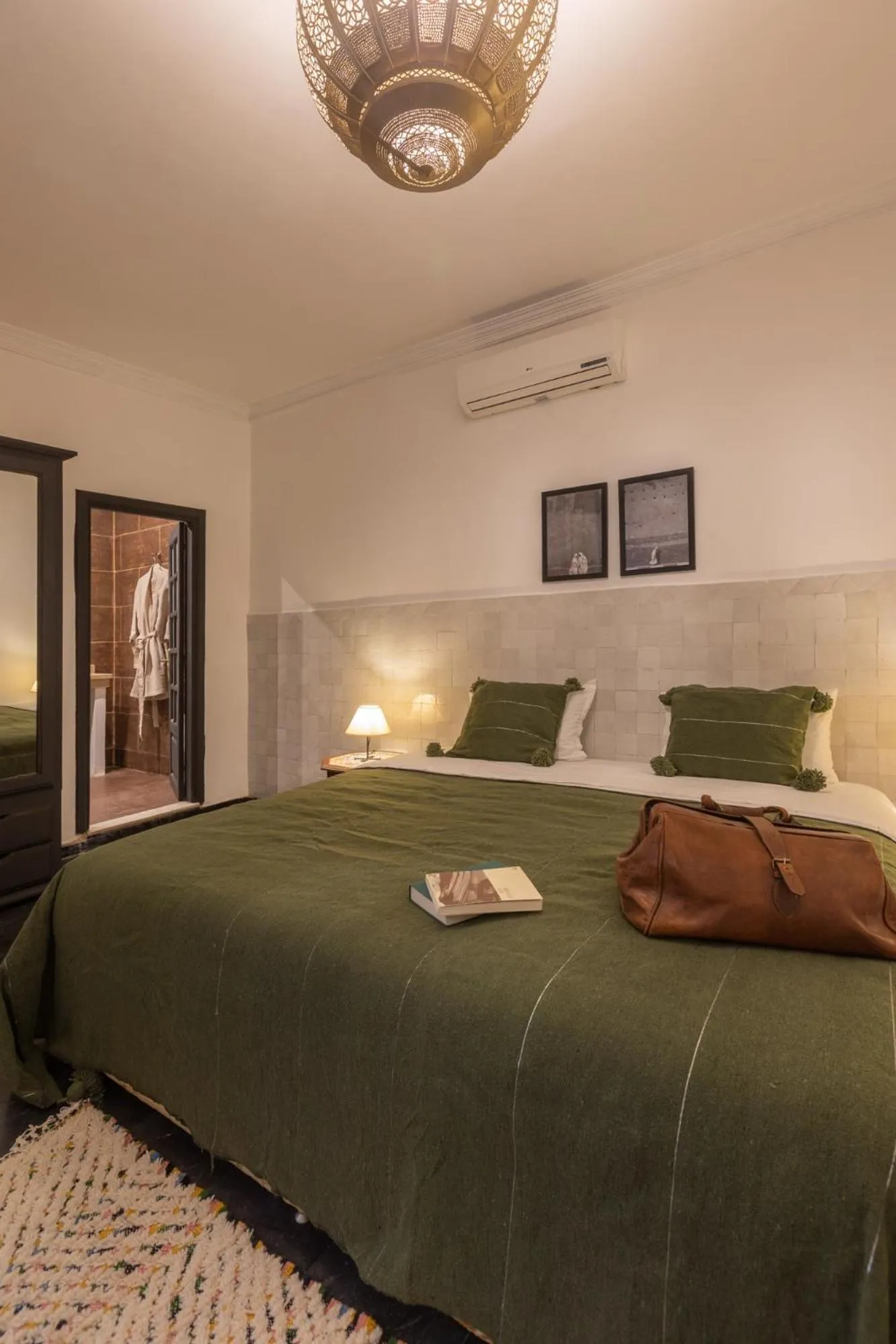 Bed in Riad Ksar Saad & Spa