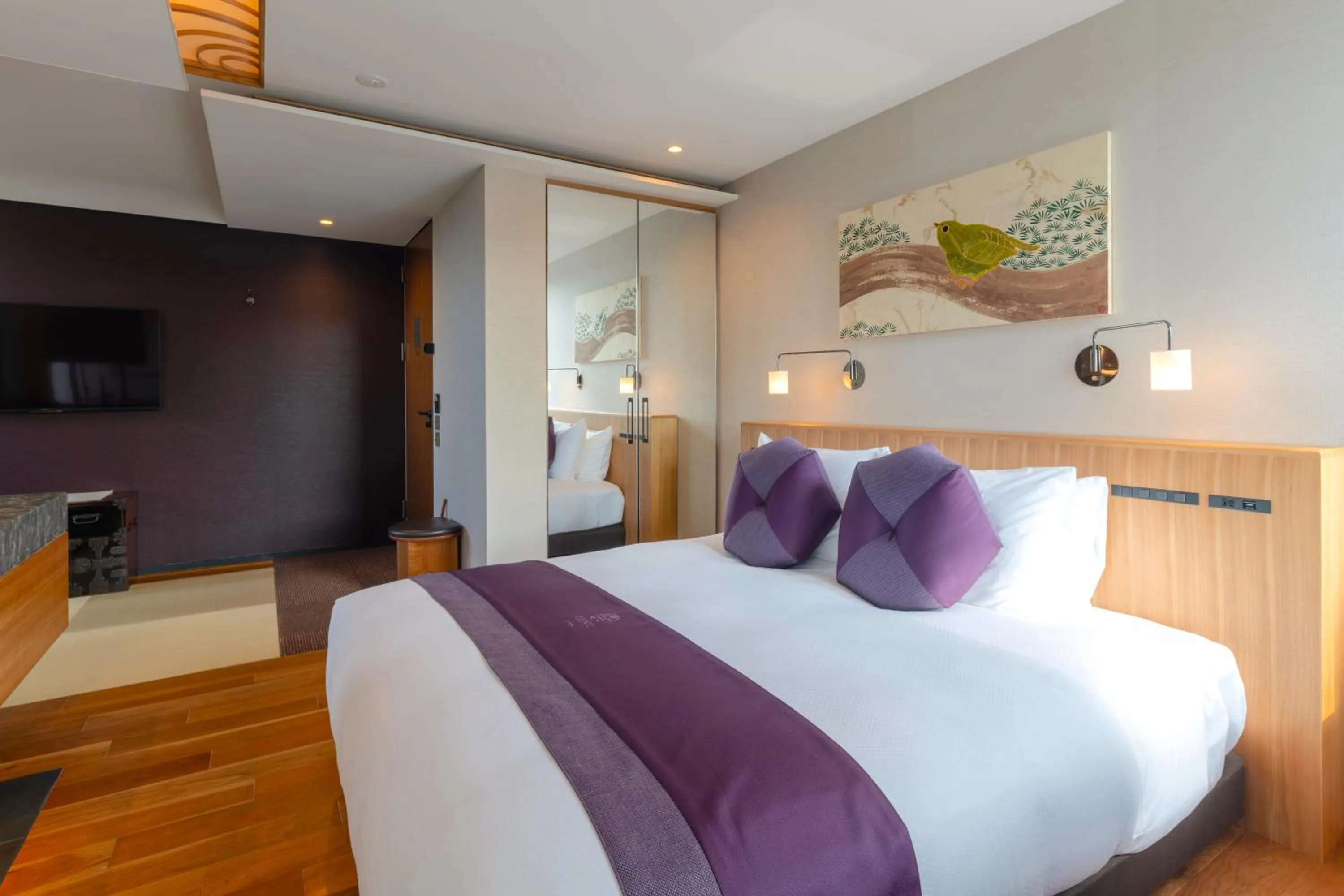 Bed in Genji Kyoto, a Member of Design Hotels