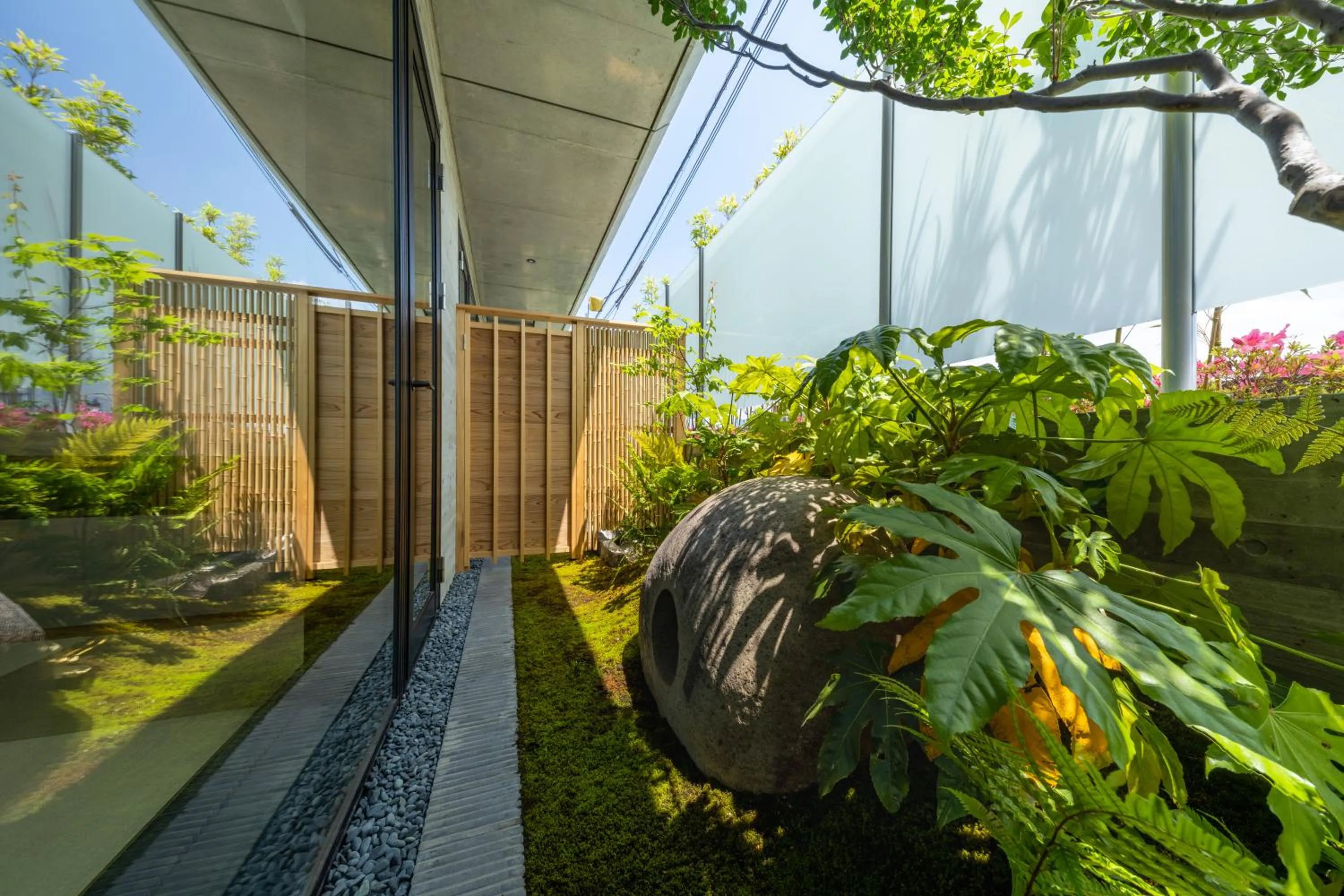 Garden view in Genji Kyoto, a Member of Design Hotels