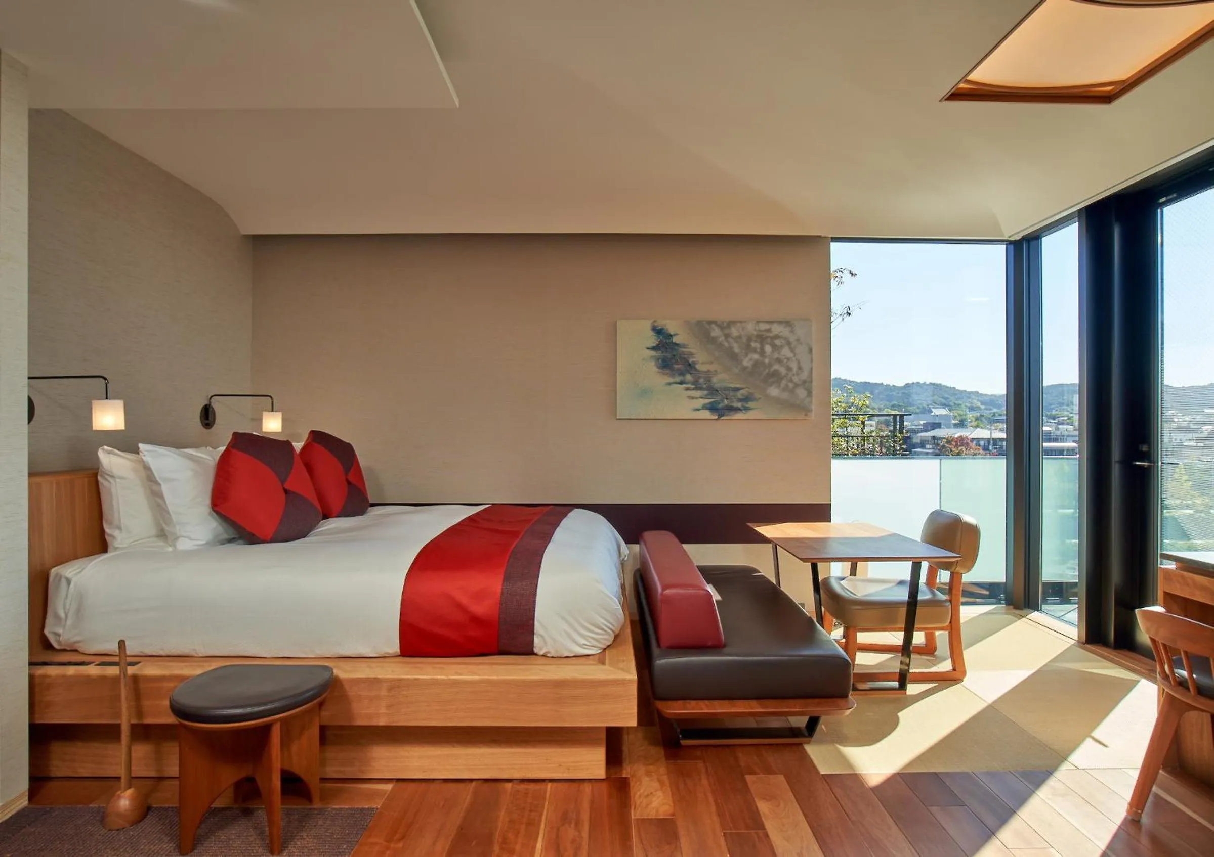 Bed in Genji Kyoto, a Member of Design Hotels