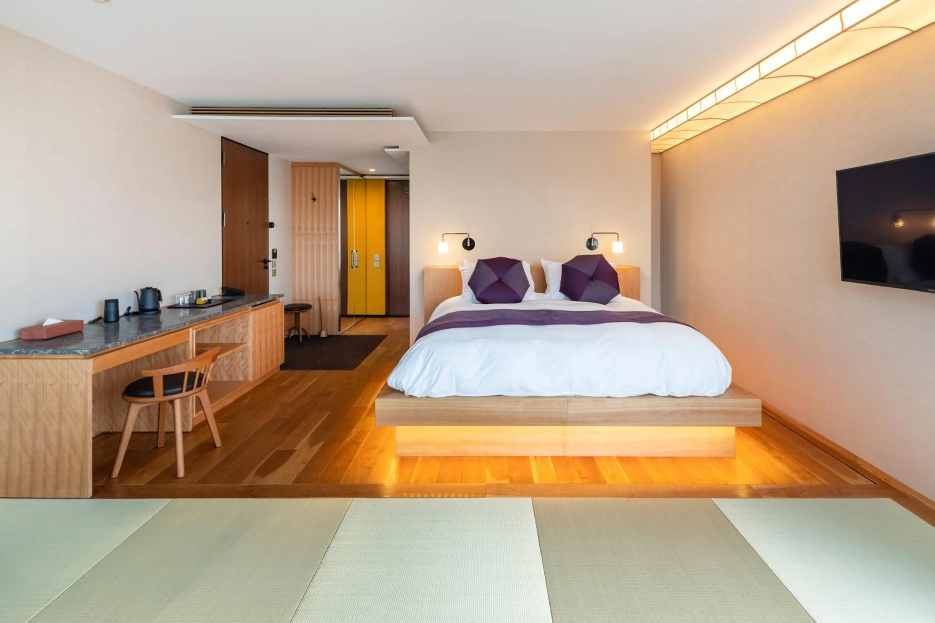 Bedroom, Bed in Genji Kyoto, a Member of Design Hotels