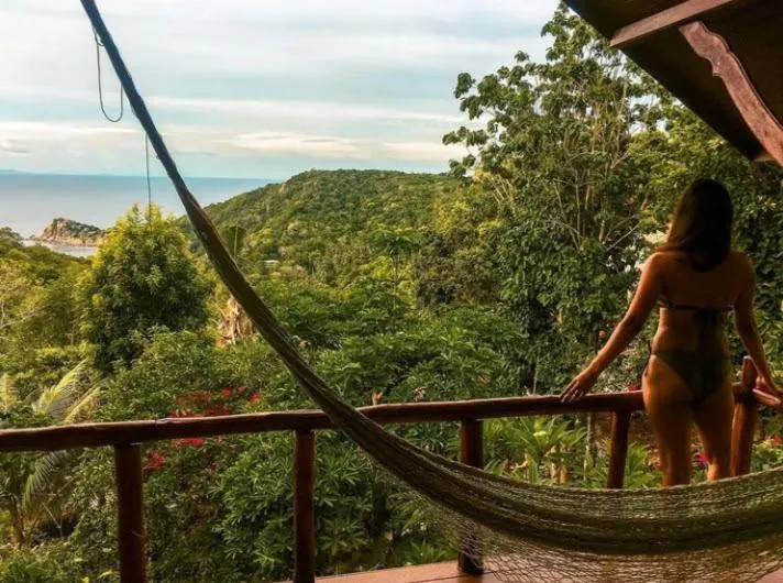 Balcony/Terrace in Tree House Bungalows Koh Tao