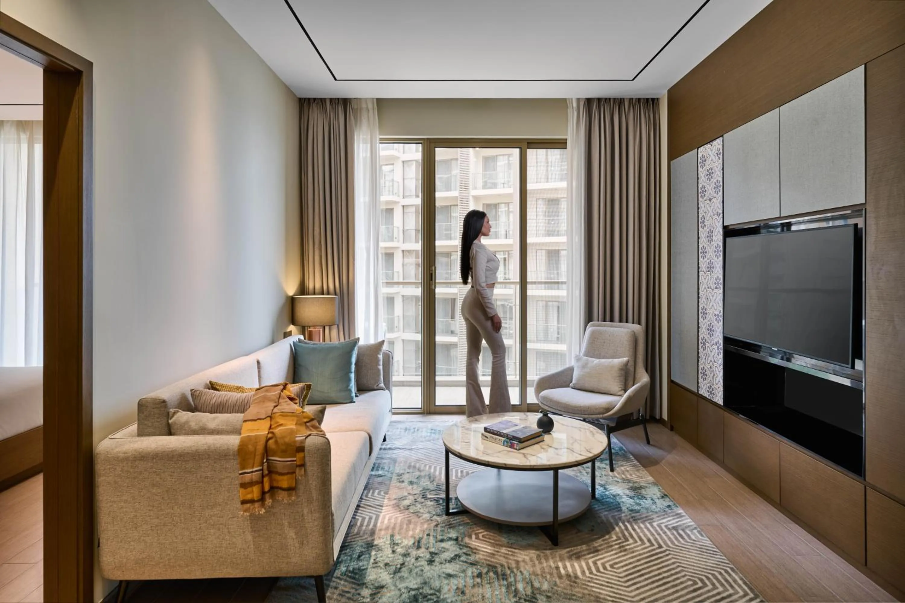 Living room in Oakwood Premier Phnom Penh