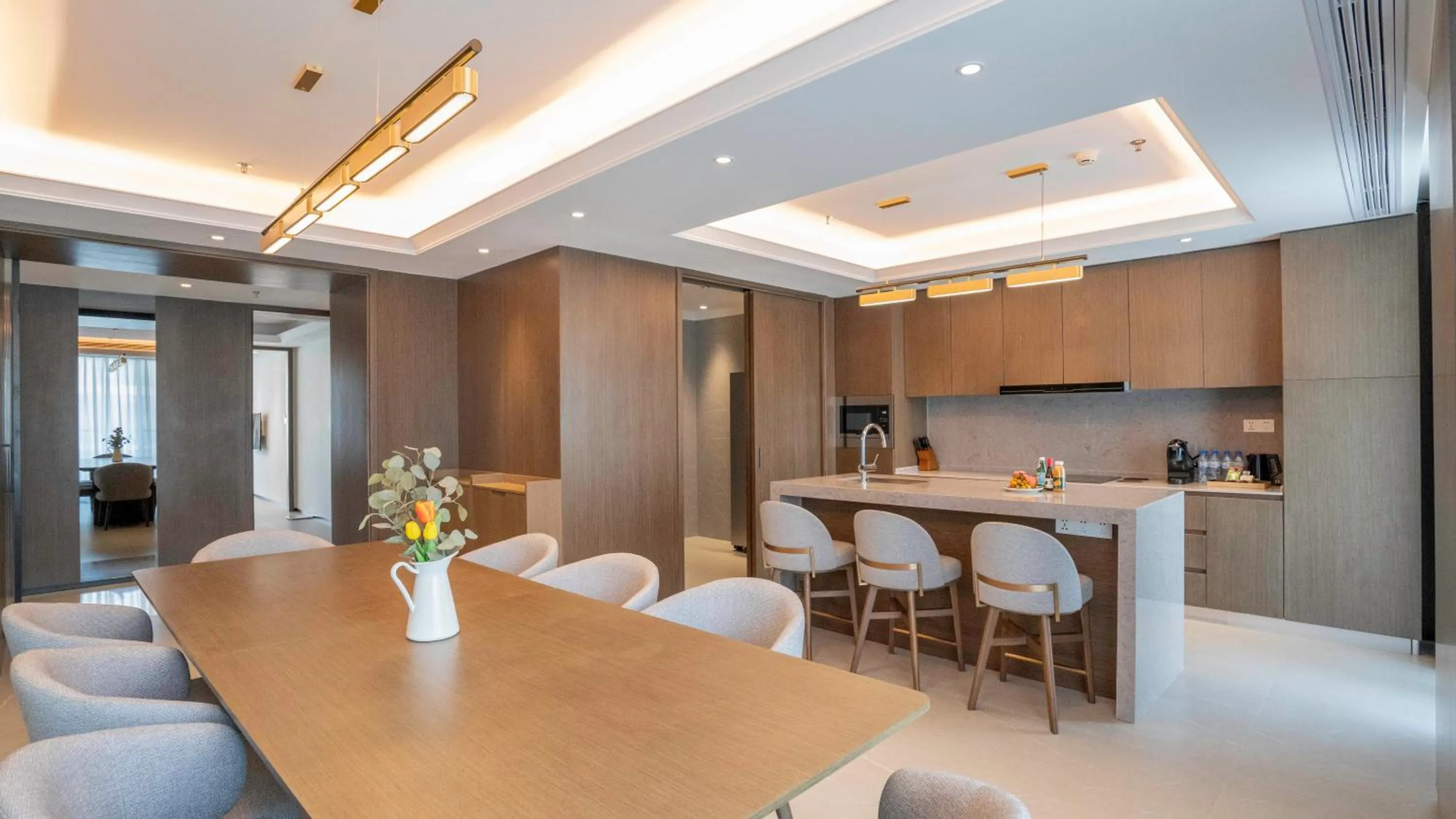 Kitchen or kitchenette in Oakwood Premier Phnom Penh