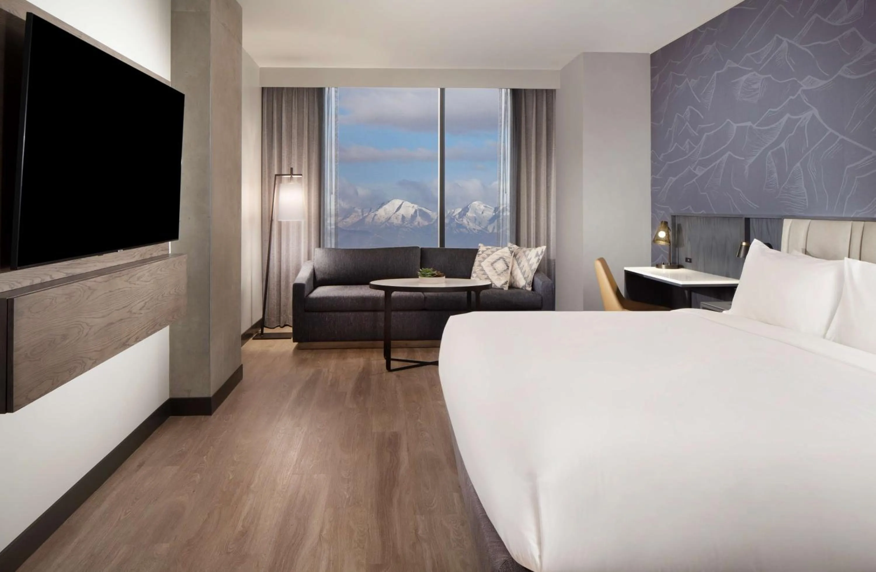 View (from property/room), Bed in Hyatt Regency Salt Lake City