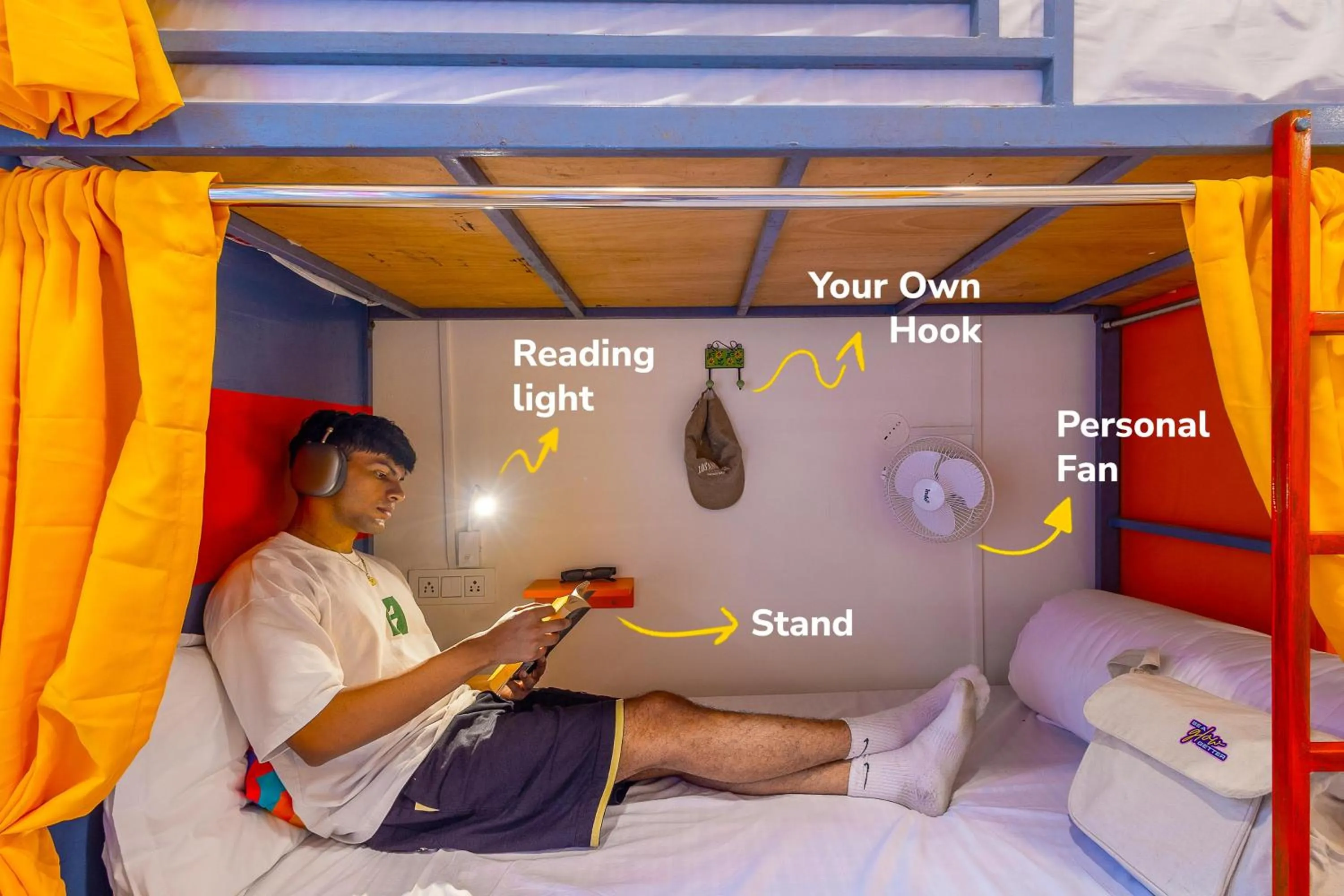 Bed in goSTOPS Pondicherry Near Auroville