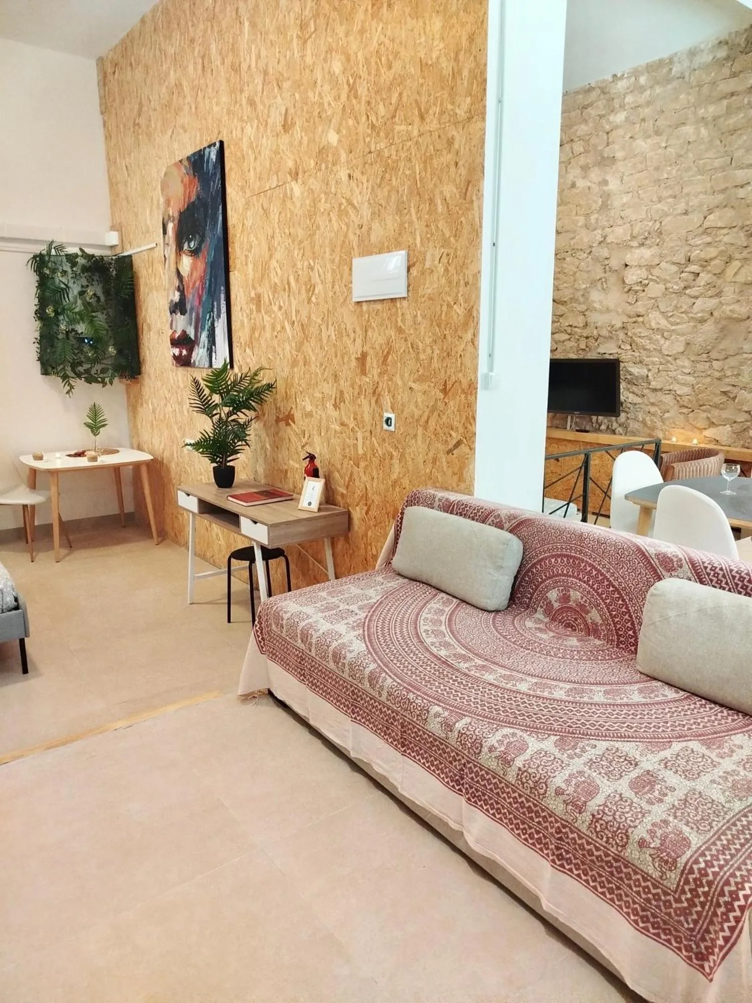 Living room, Bed in Soho Boho Apartments - with sunny rooftop terrace and fiber optic internet