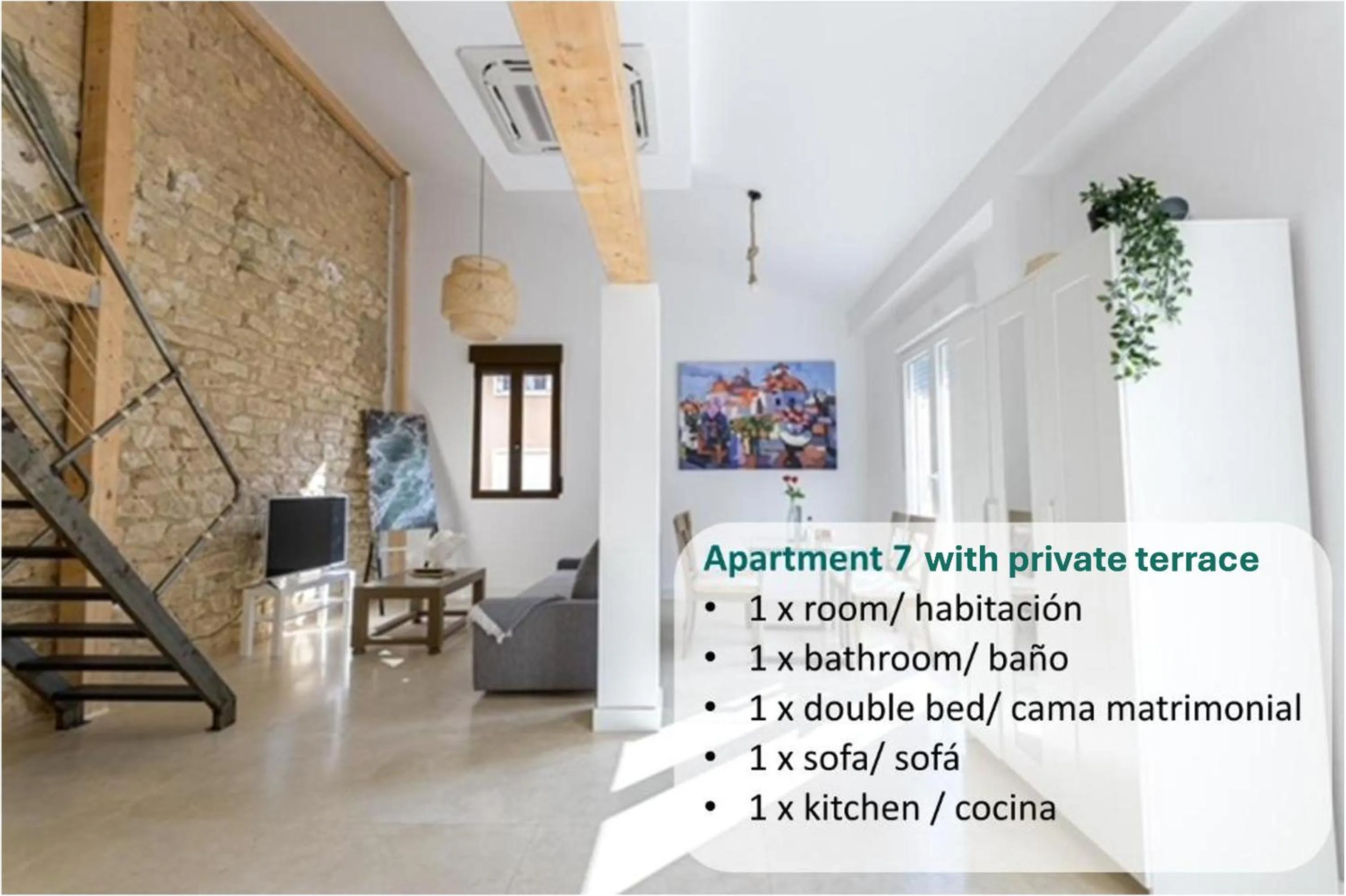 Living room in Soho Boho Apartments - with sunny rooftop terrace and fiber optic internet