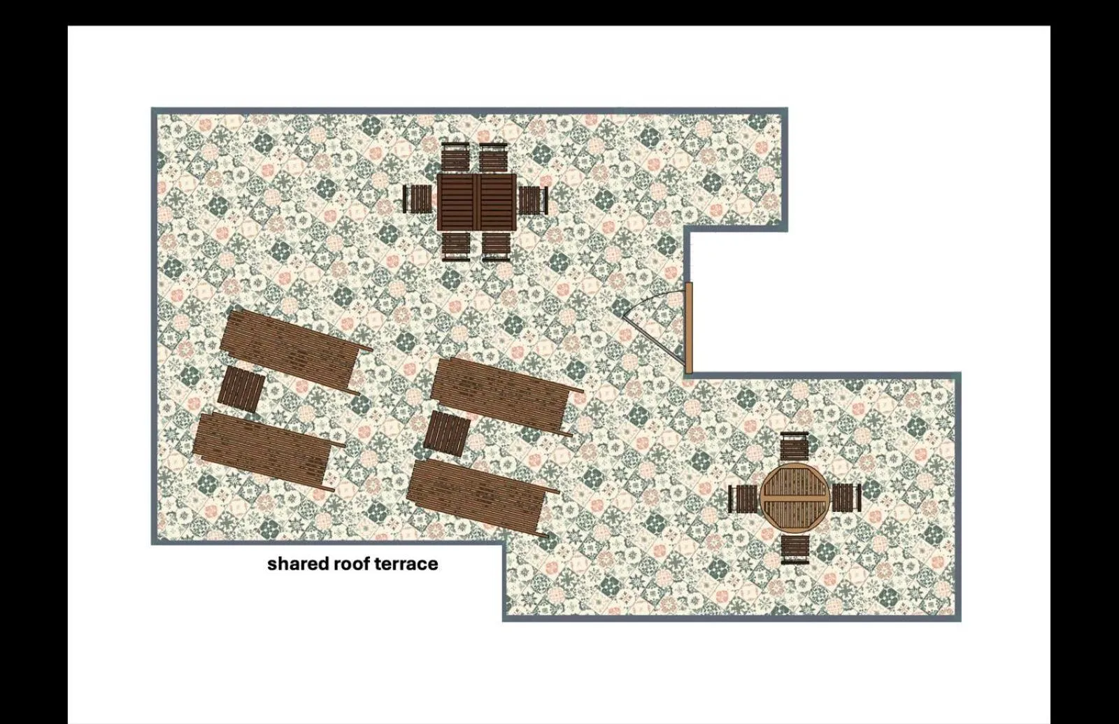 Balcony/Terrace in Soho Boho Apartments - with sunny rooftop terrace and fiber optic internet