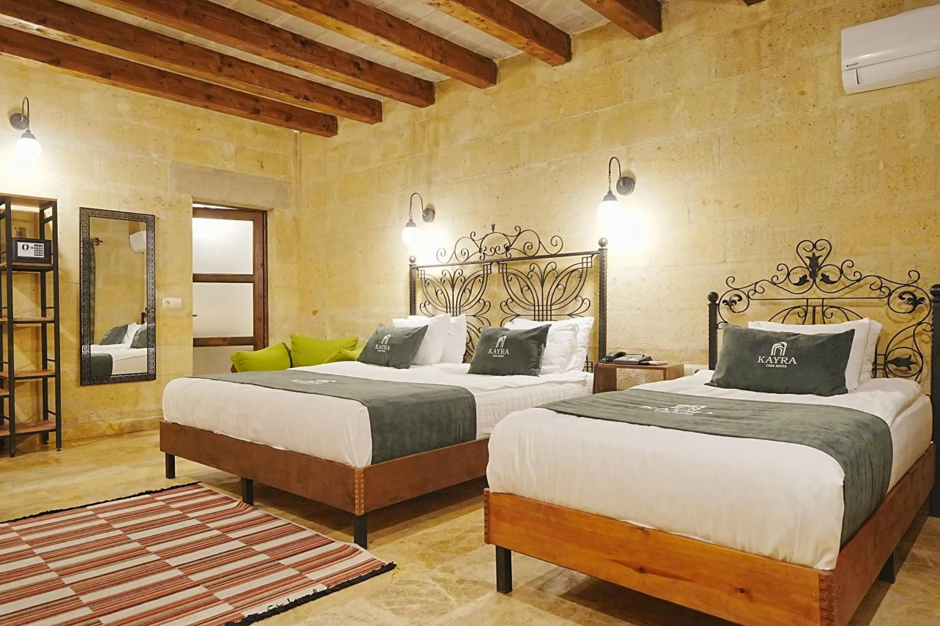 Bed in Kayra Cave Suites