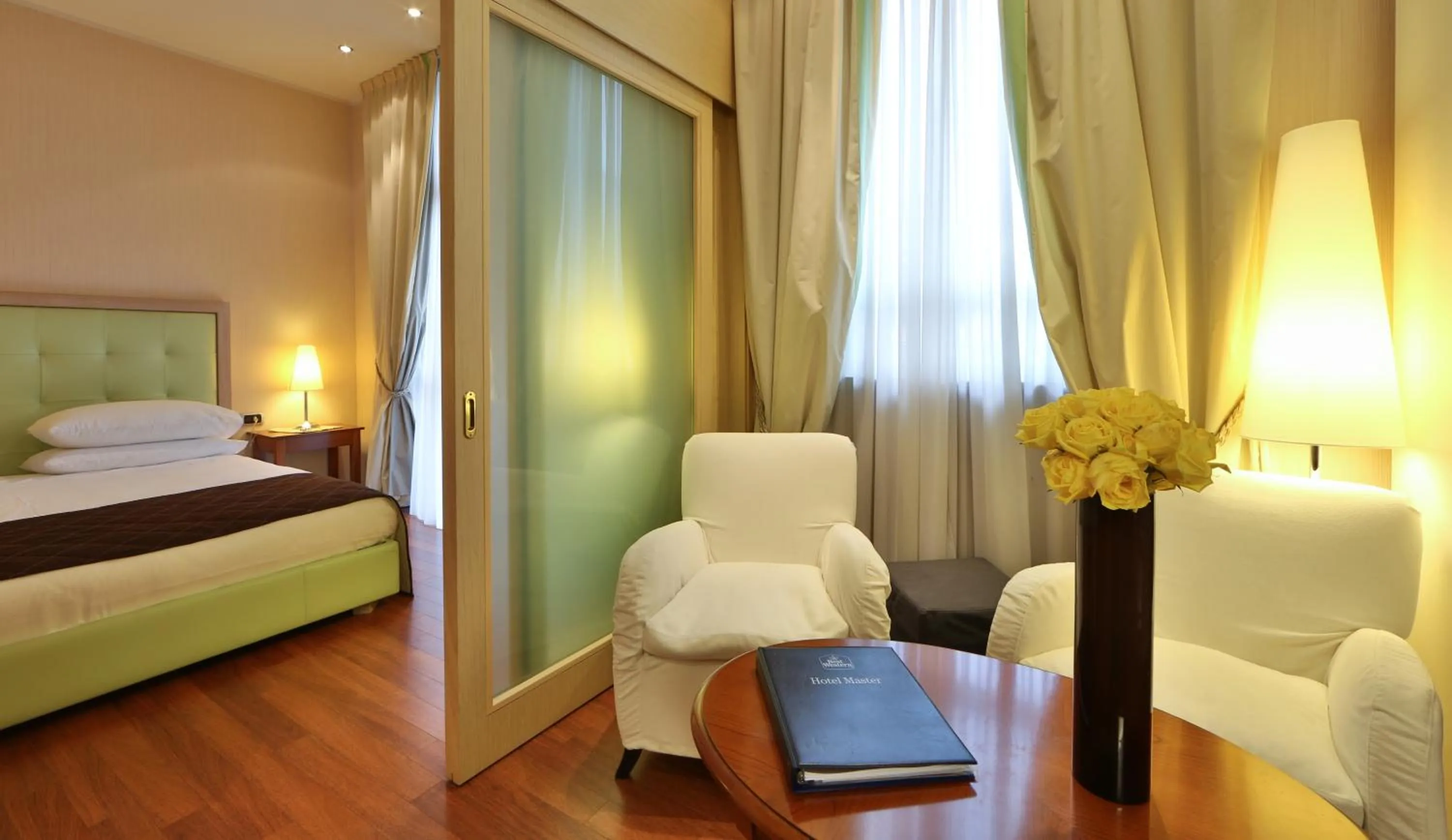 Photo of the whole room, Bed in Hotel Master