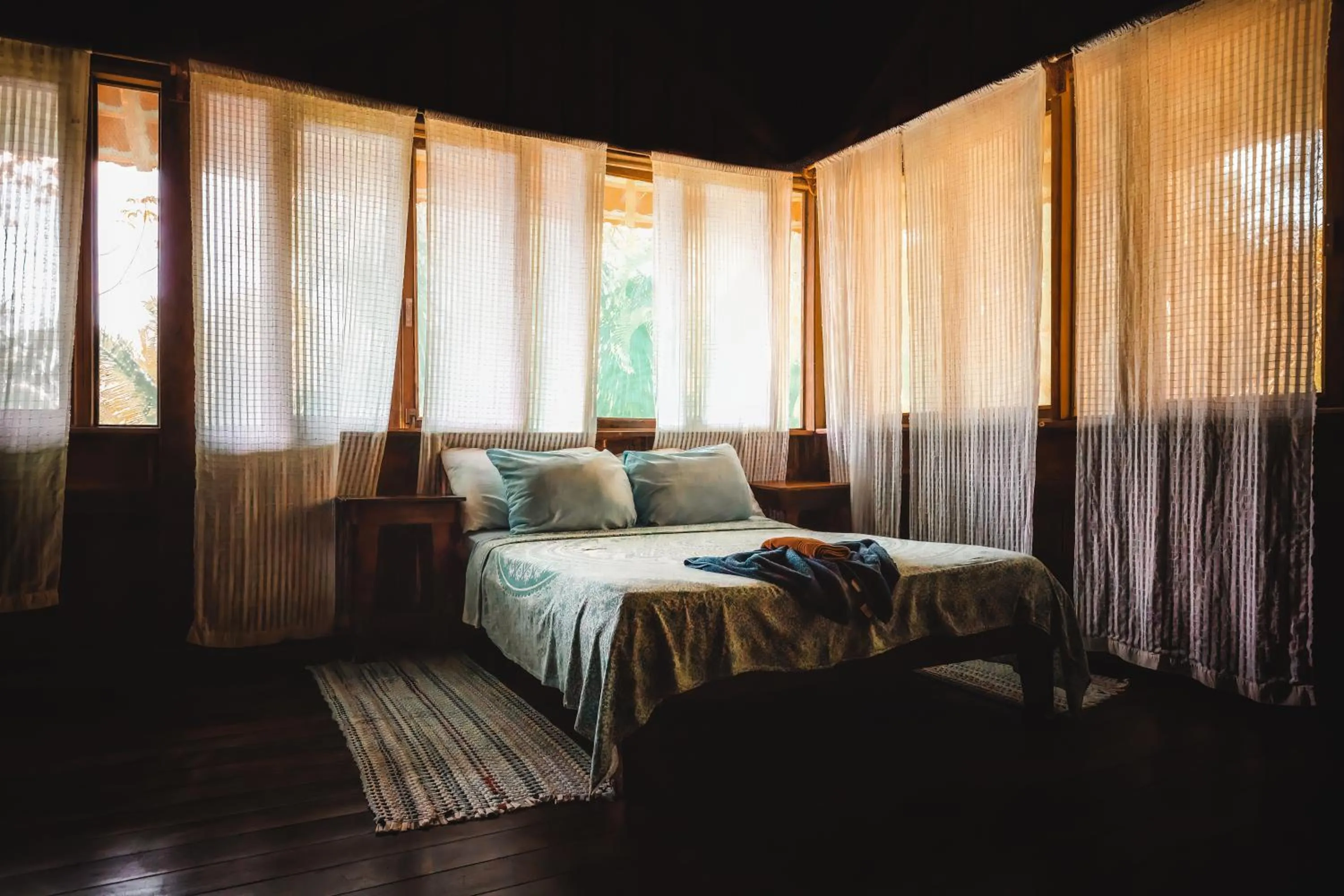 Bed in Ocean Forest Ecolodge