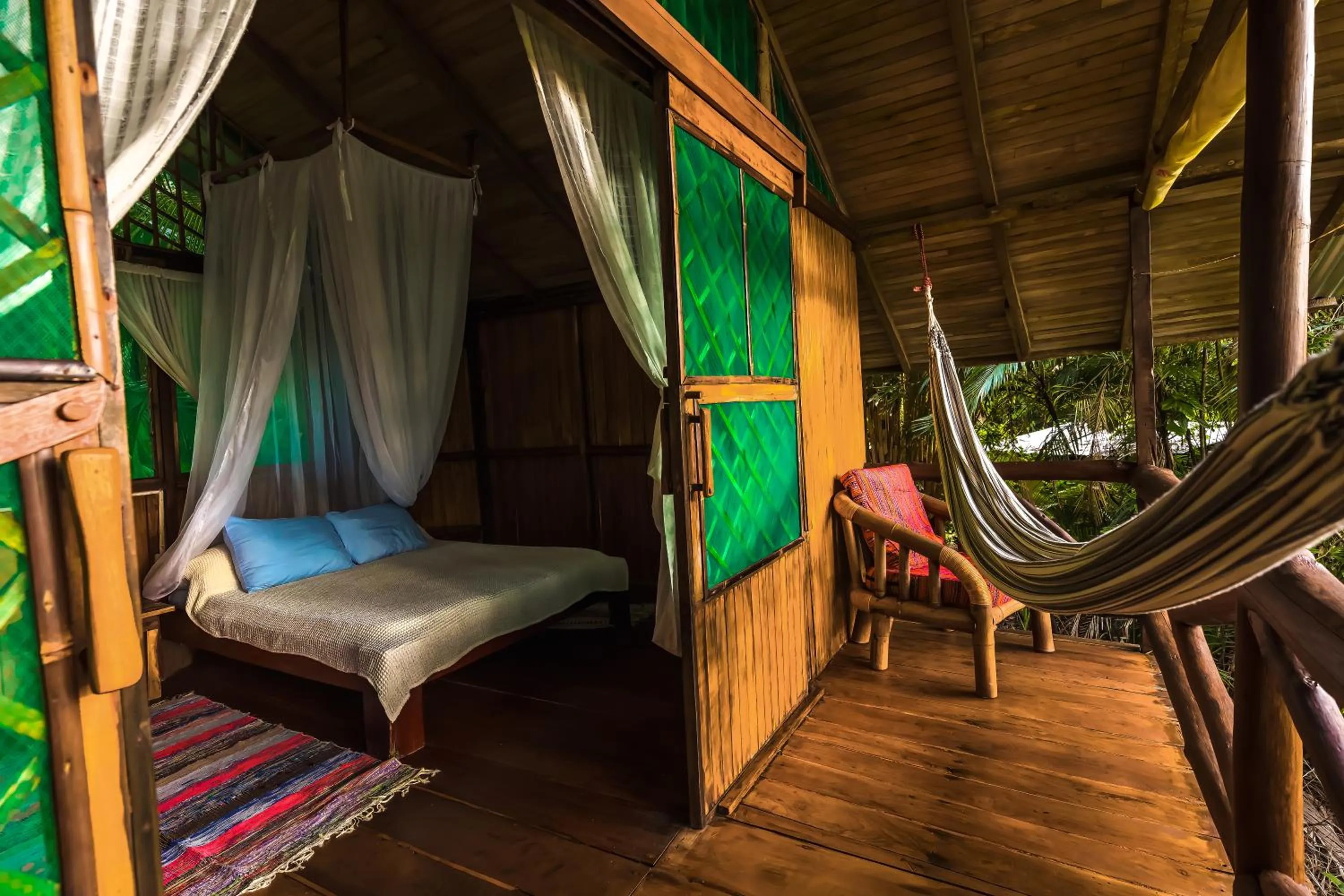 Bed in Ocean Forest Ecolodge