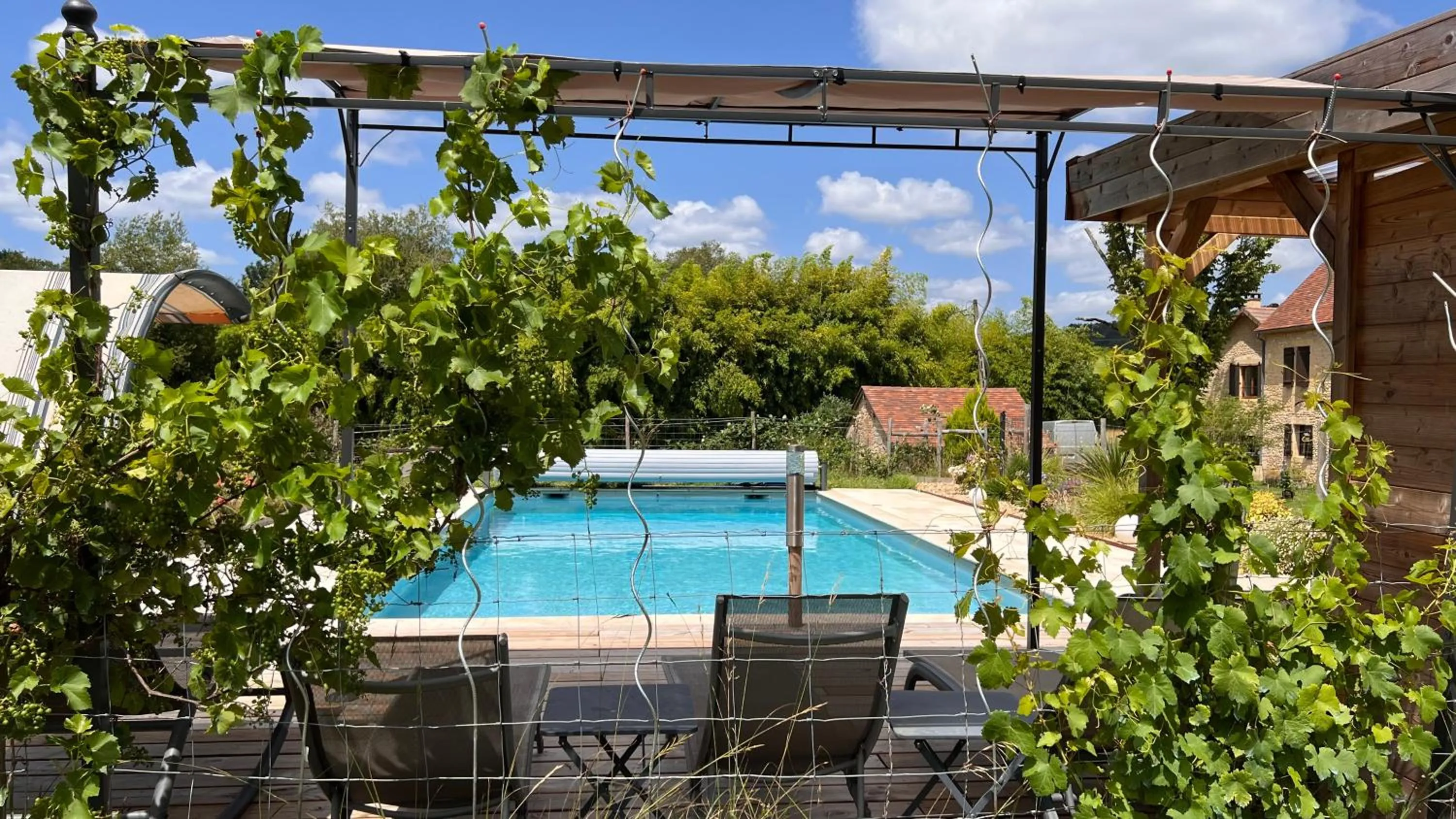 Patio in Ferme des Petites Oreilles 4 étoiles