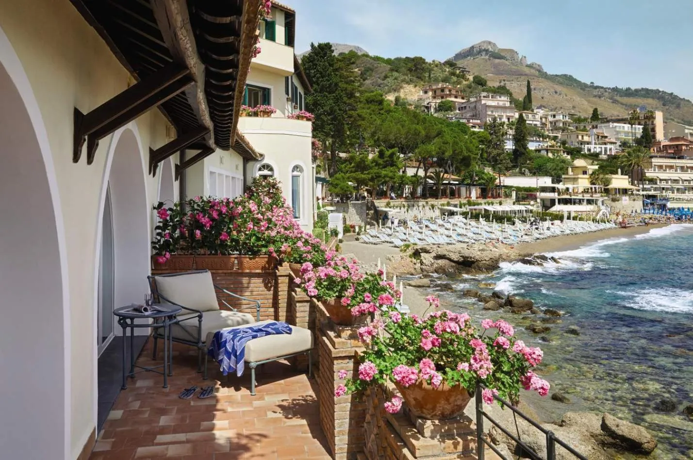 Balcony/Terrace in Villa Sant'Andrea, A Belmond Hotel, Taormina Mare