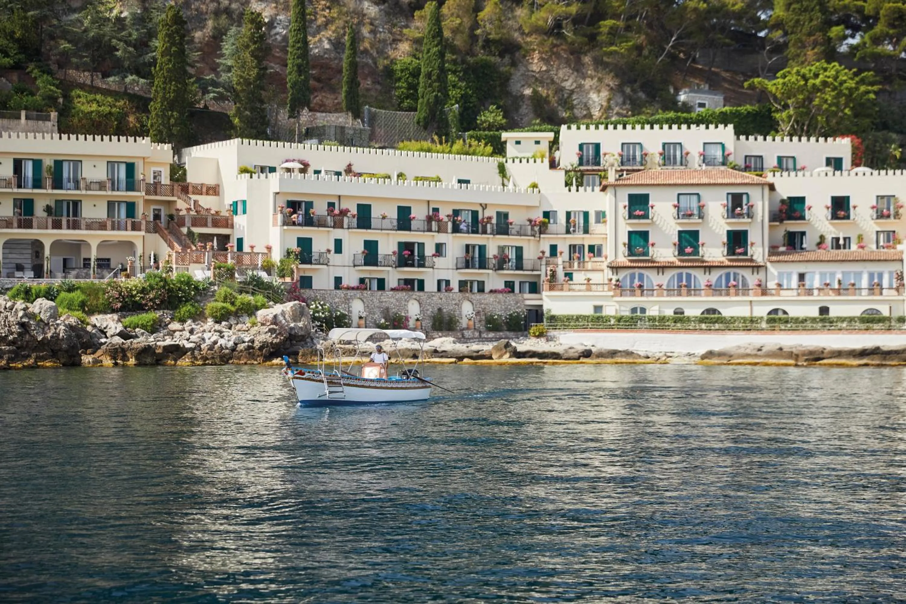 Facade/entrance in Villa Sant'Andrea, A Belmond Hotel, Taormina Mare