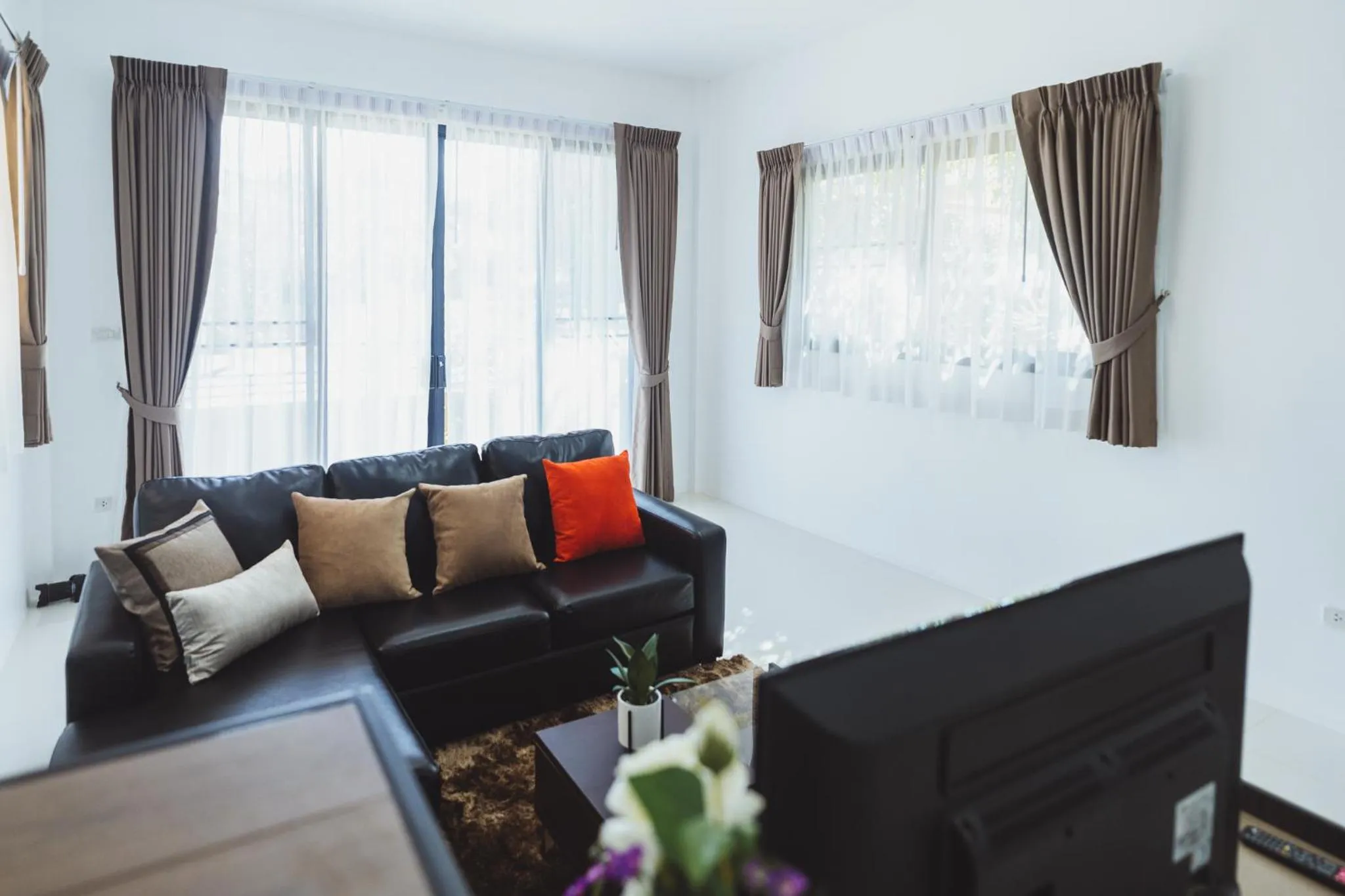 Living room in Baan Nern Khao Resort Pattaya