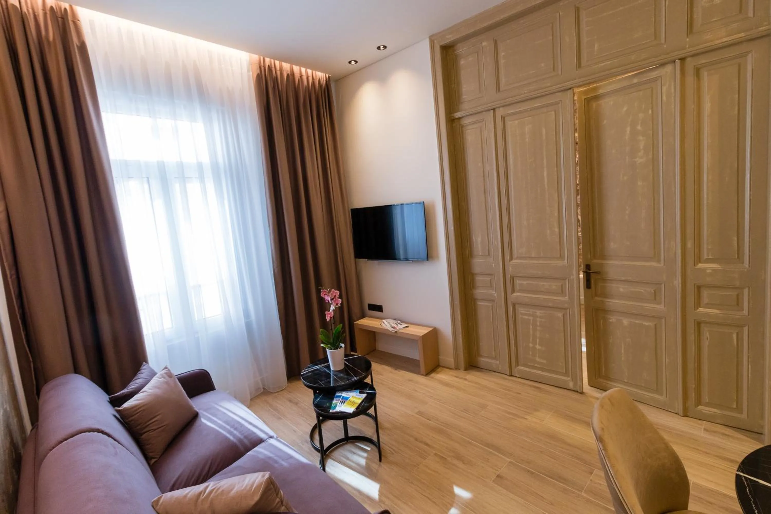 Living room in Paleo Suites