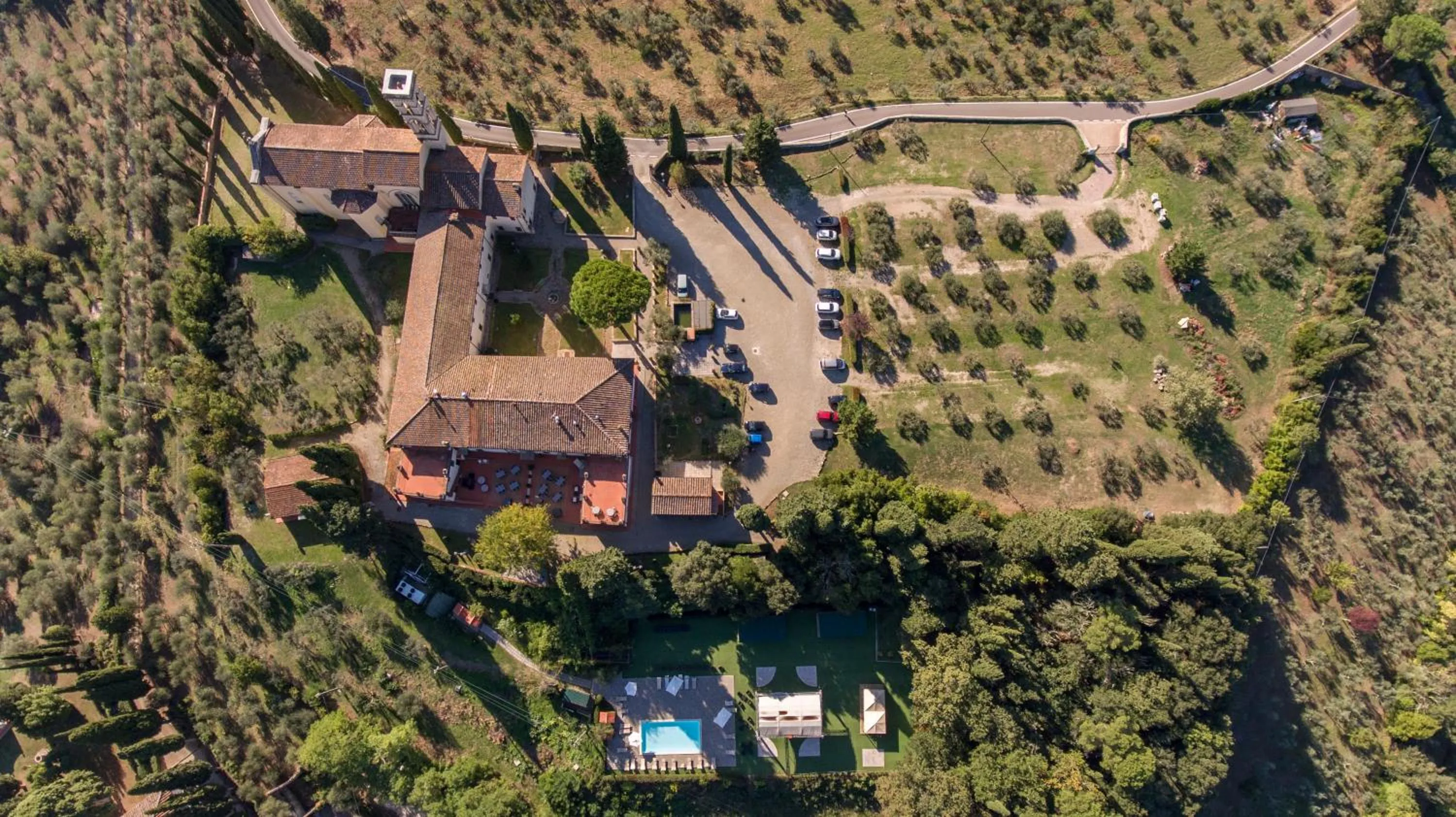 Bird's eye view in Villa Castiglione