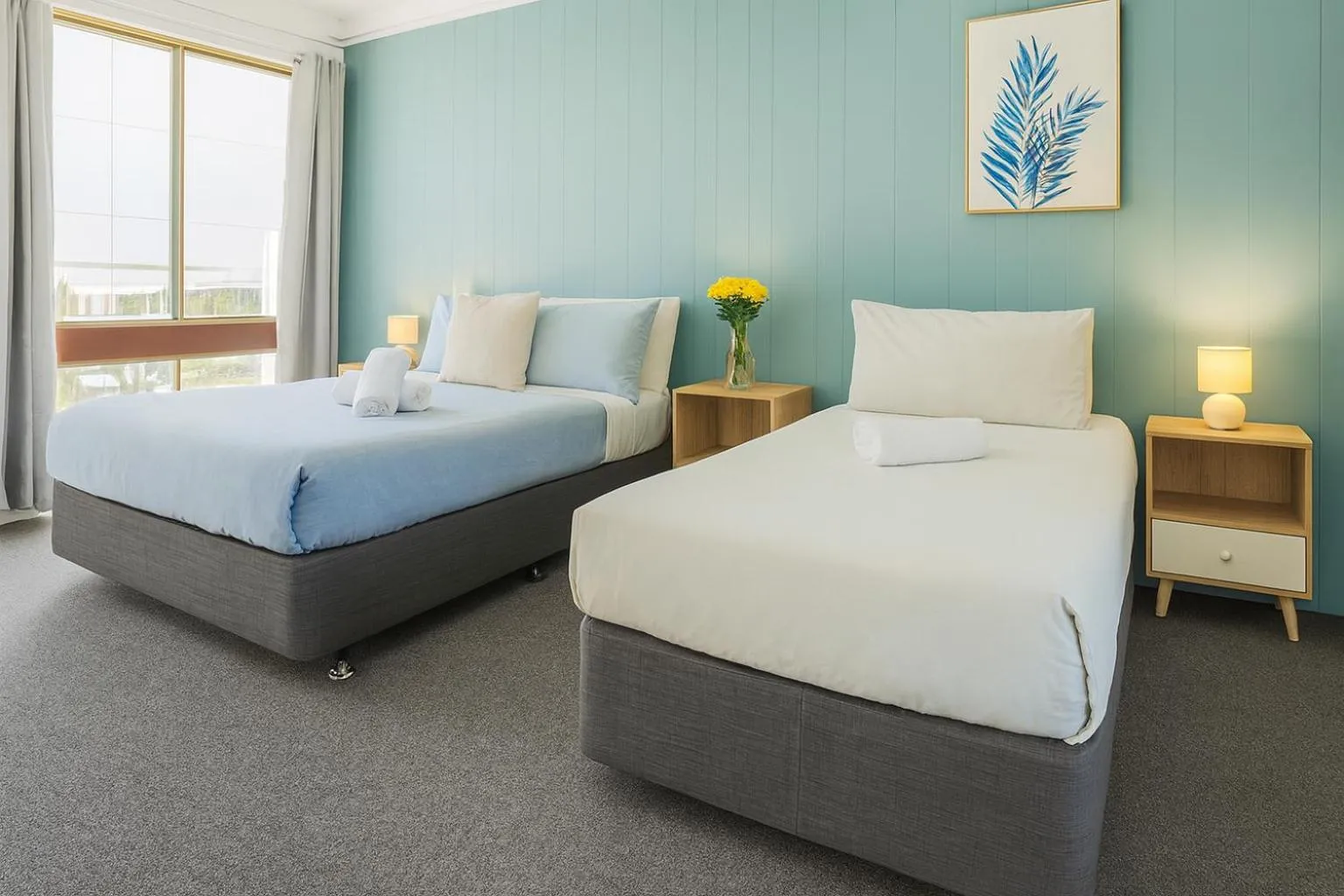 Bed in Coast Motel Eden