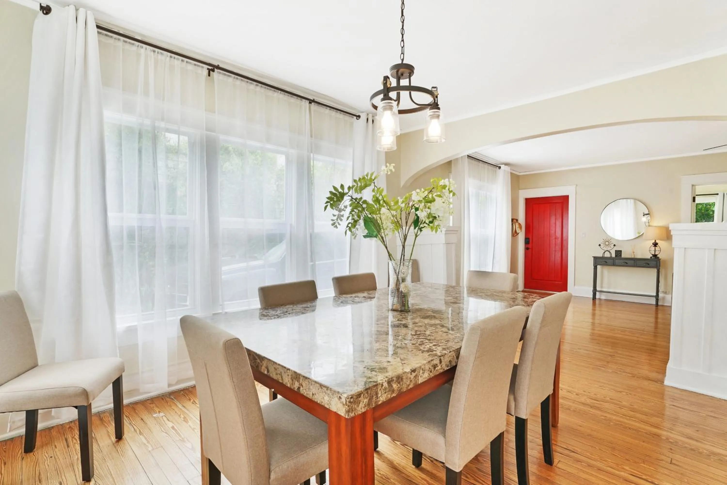 Dining area in Charming Historic Home and Cottage minutes from the Intracoastal and the Beach