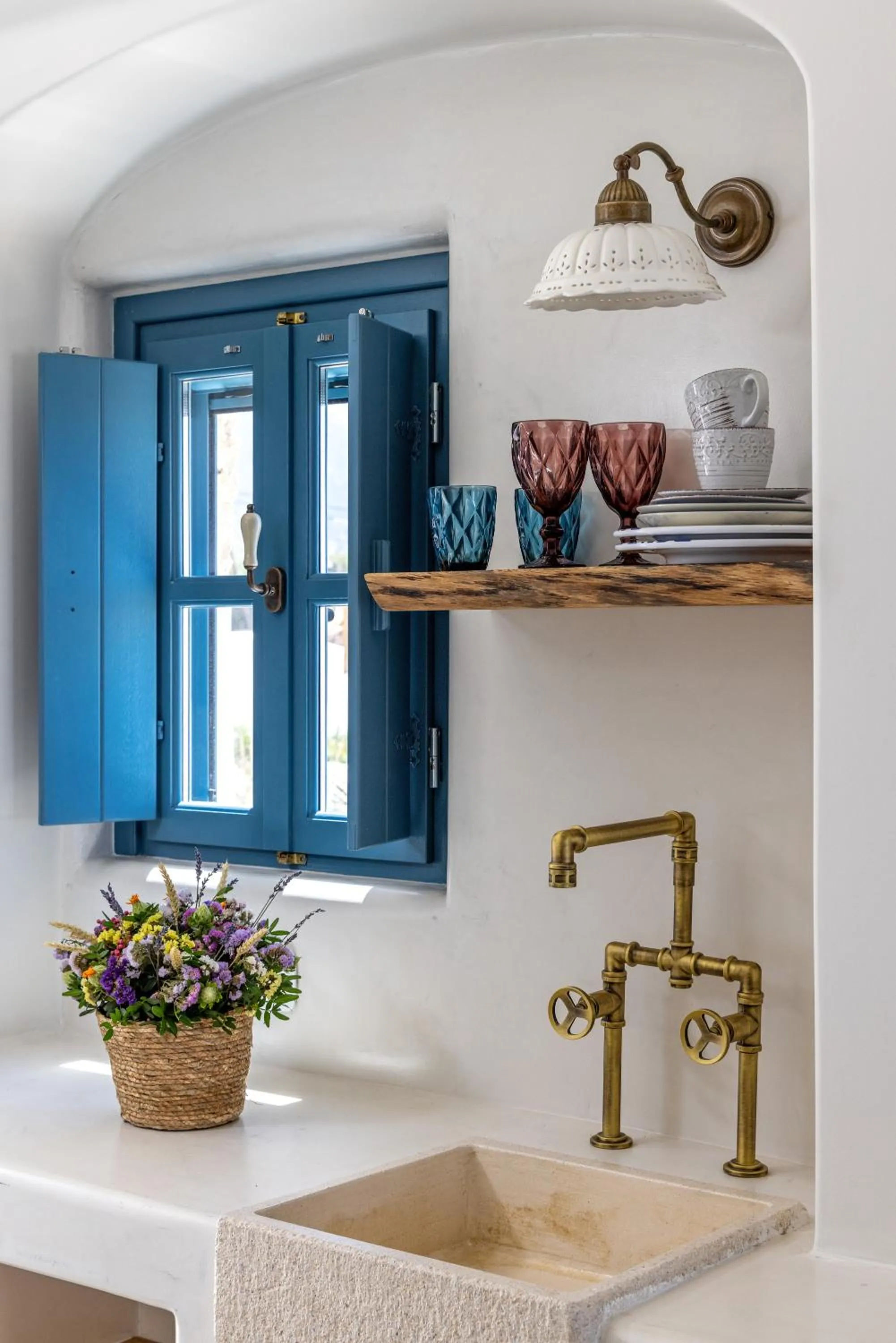 kitchen in Blue Pearls-Adults Only Luxury Suites