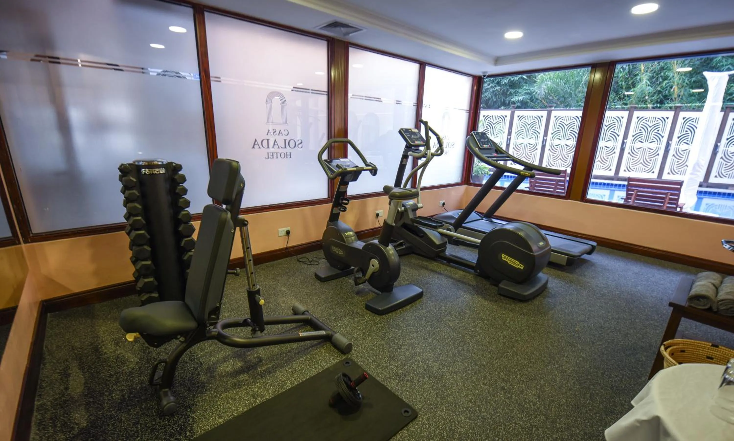 Fitness centre/facilities in Casa Solada Hotel