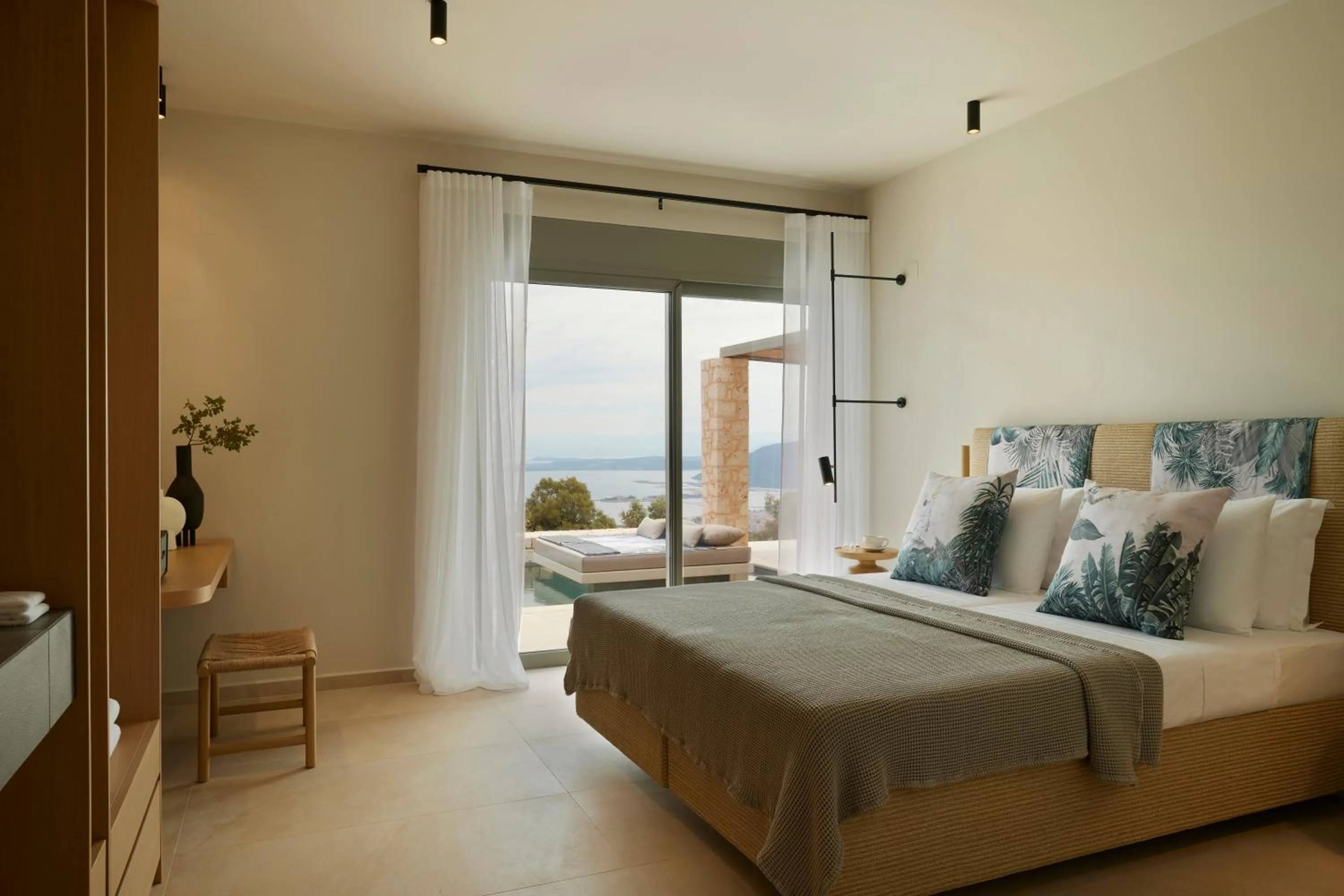 Bed in Epiphany Villas Lefkada