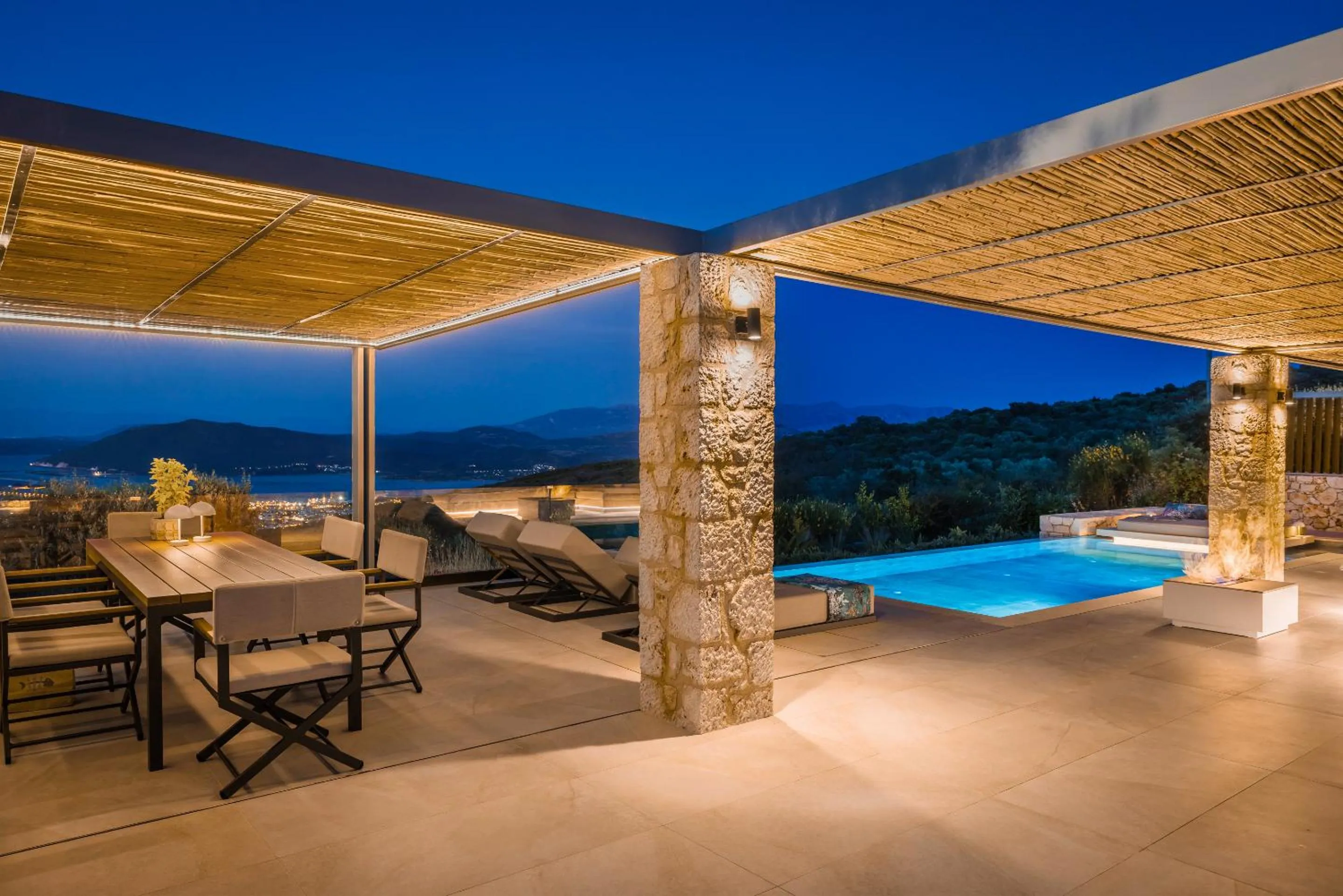 Night in Epiphany Villas Lefkada