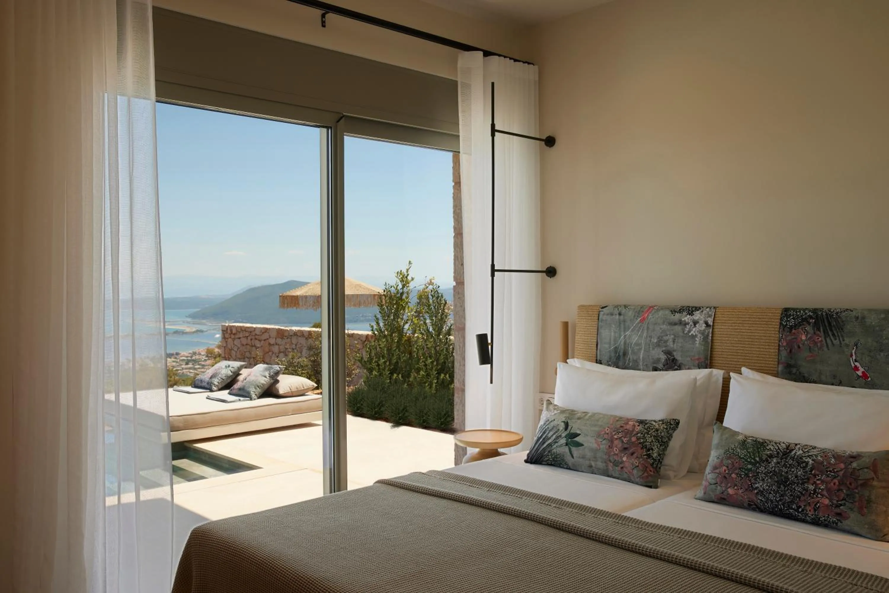 Bed in Epiphany Villas Lefkada