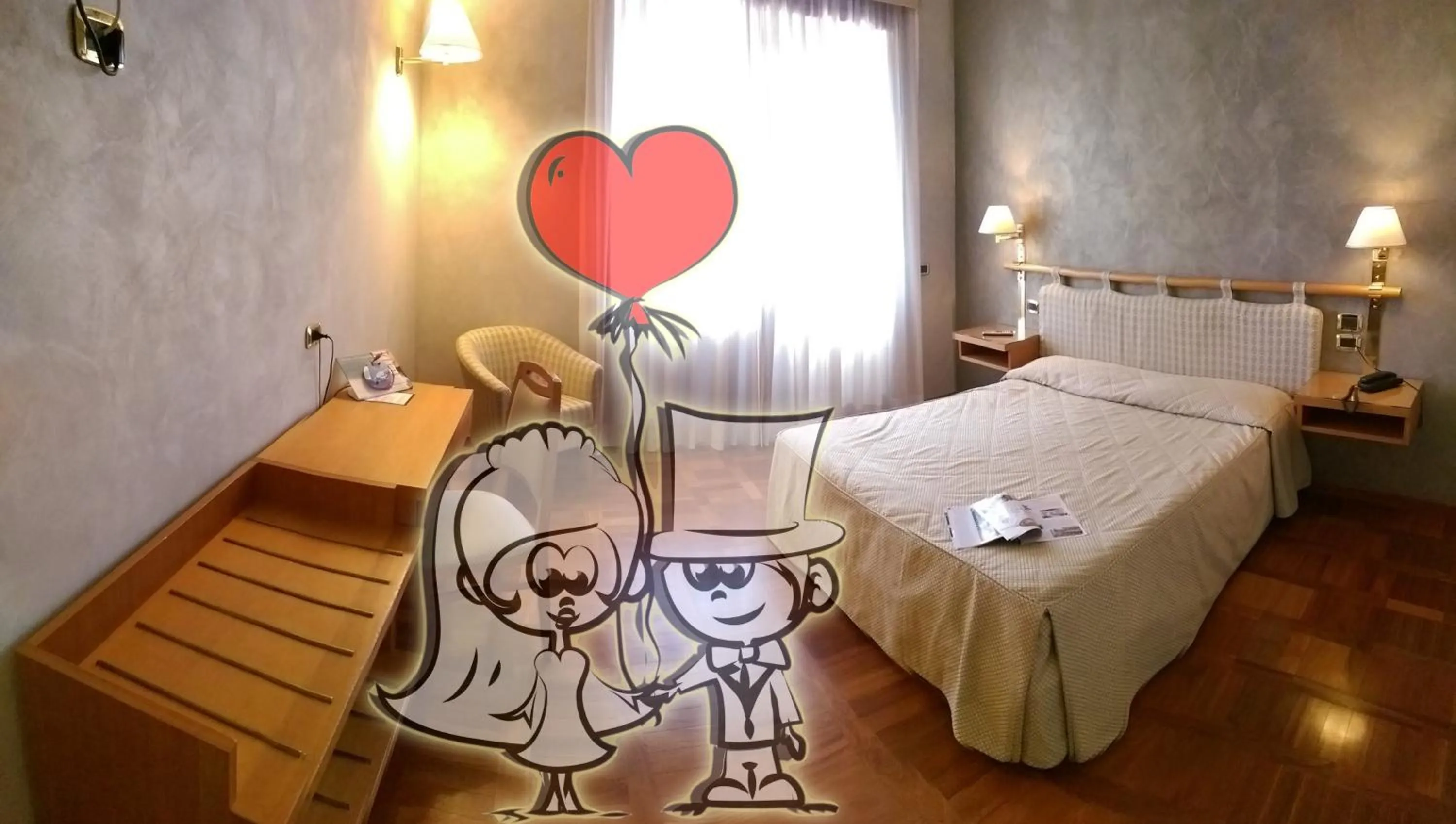 Photo of the whole room, Bed in Hotel Meeting