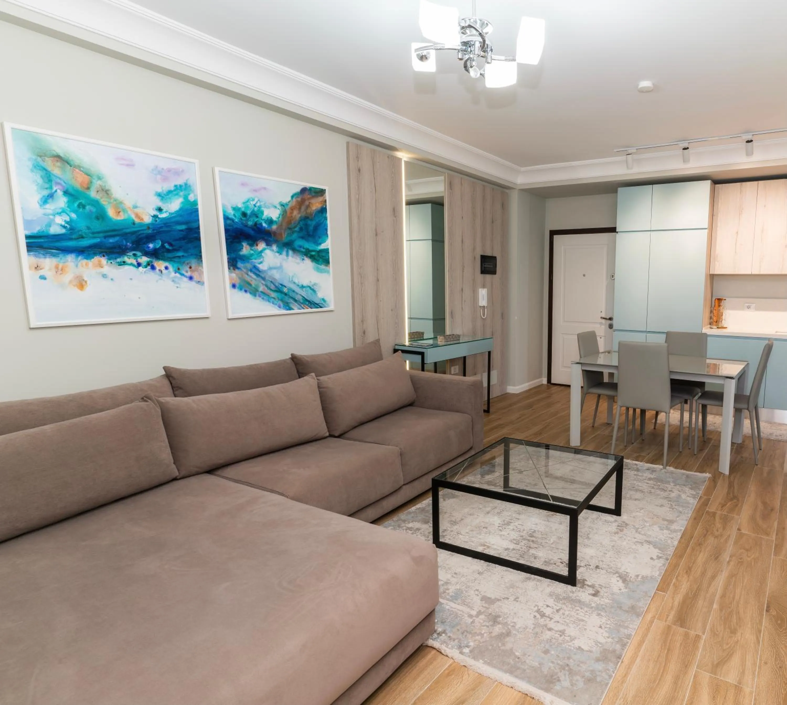 Living room in Blissful Apartments